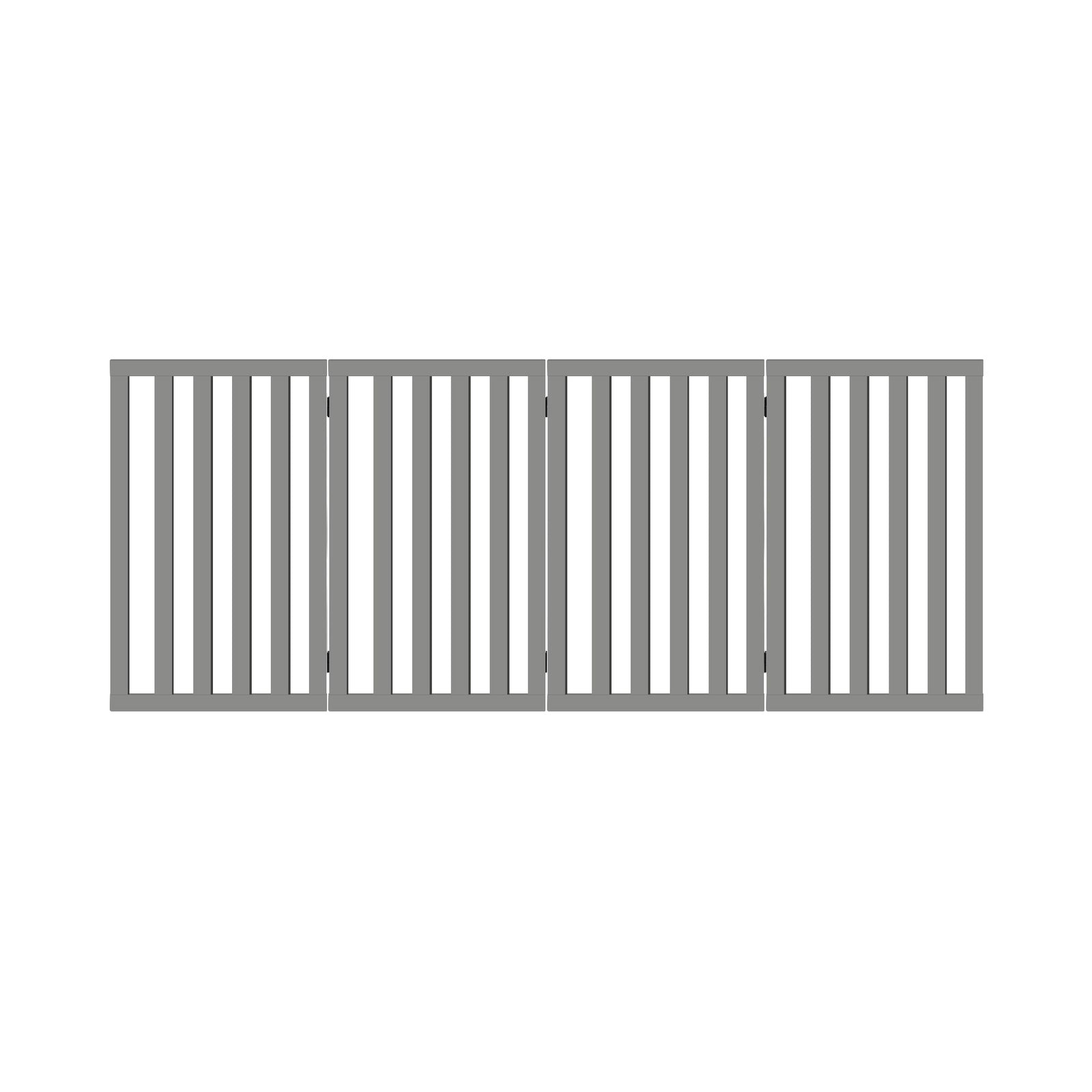 Alopet Wooden Pet Gate Dog Fence Grey Safety Stair Barrier Security Door 80cm - Sunyee