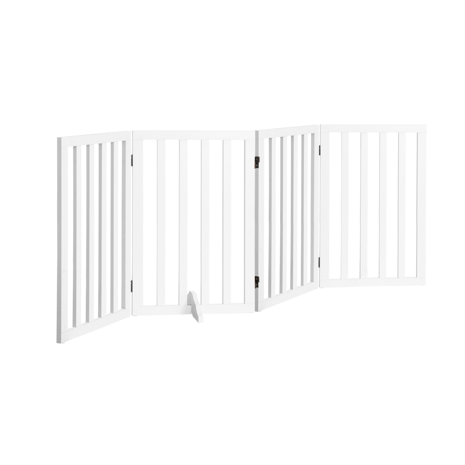 Alopet Wooden Pet Gate Dog Fence Safety Stair Barrier Security Door 4-Panel 80cm - Sunyee