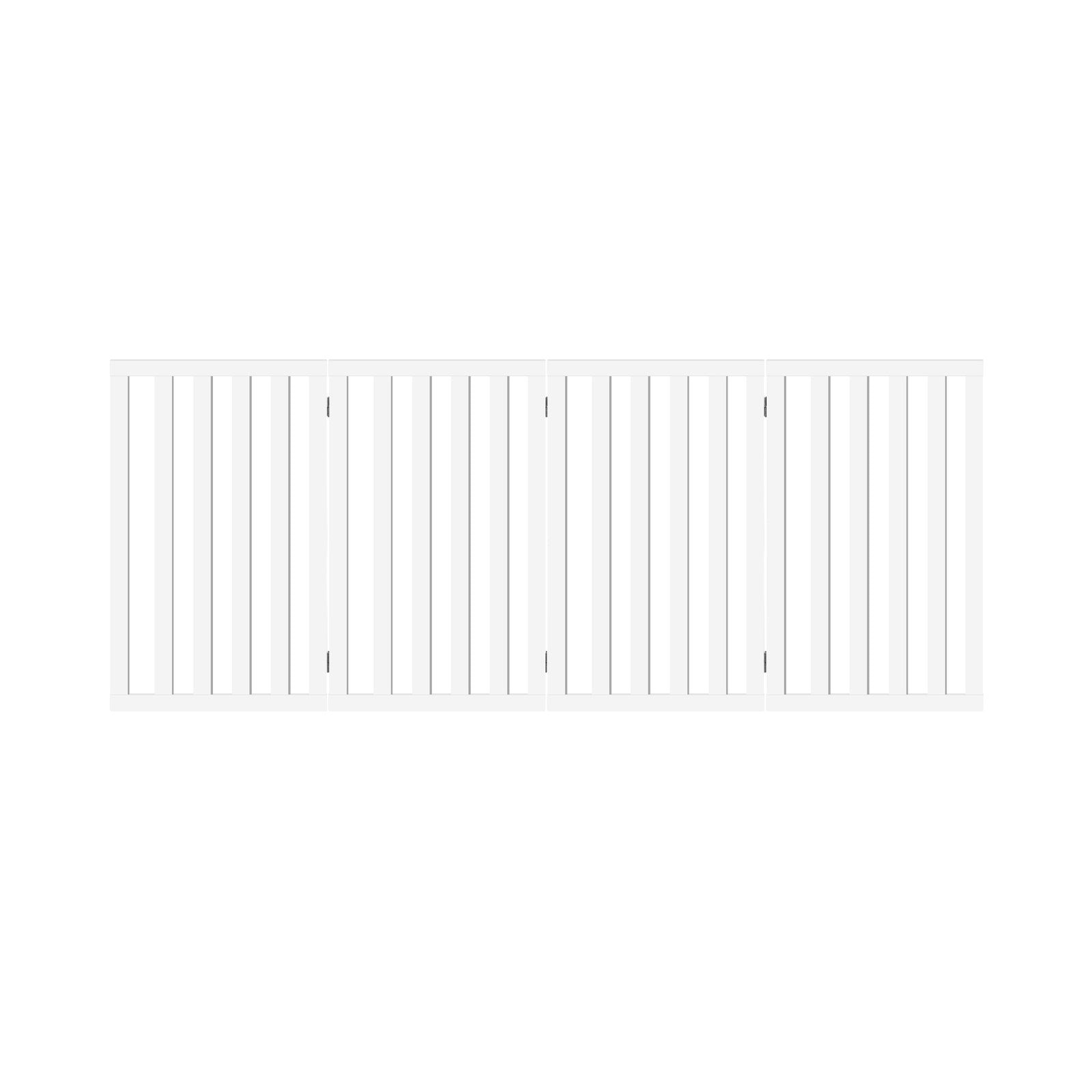 Alopet Wooden Pet Gate Dog Fence Safety Stair Barrier Security Door 4-Panel 80cm - Sunyee