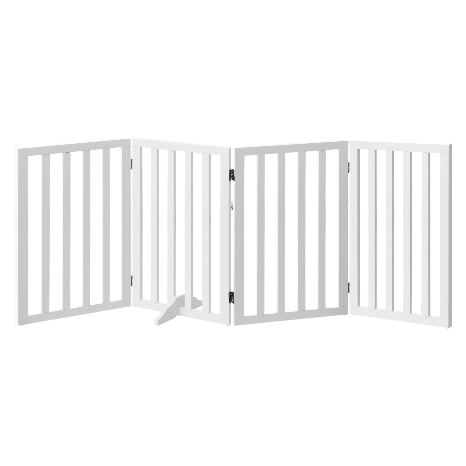 Alopet Wooden Pet Gate Dog Fence Safety Stair Barrier Security Door 4-Panel 80cm - Sunyee