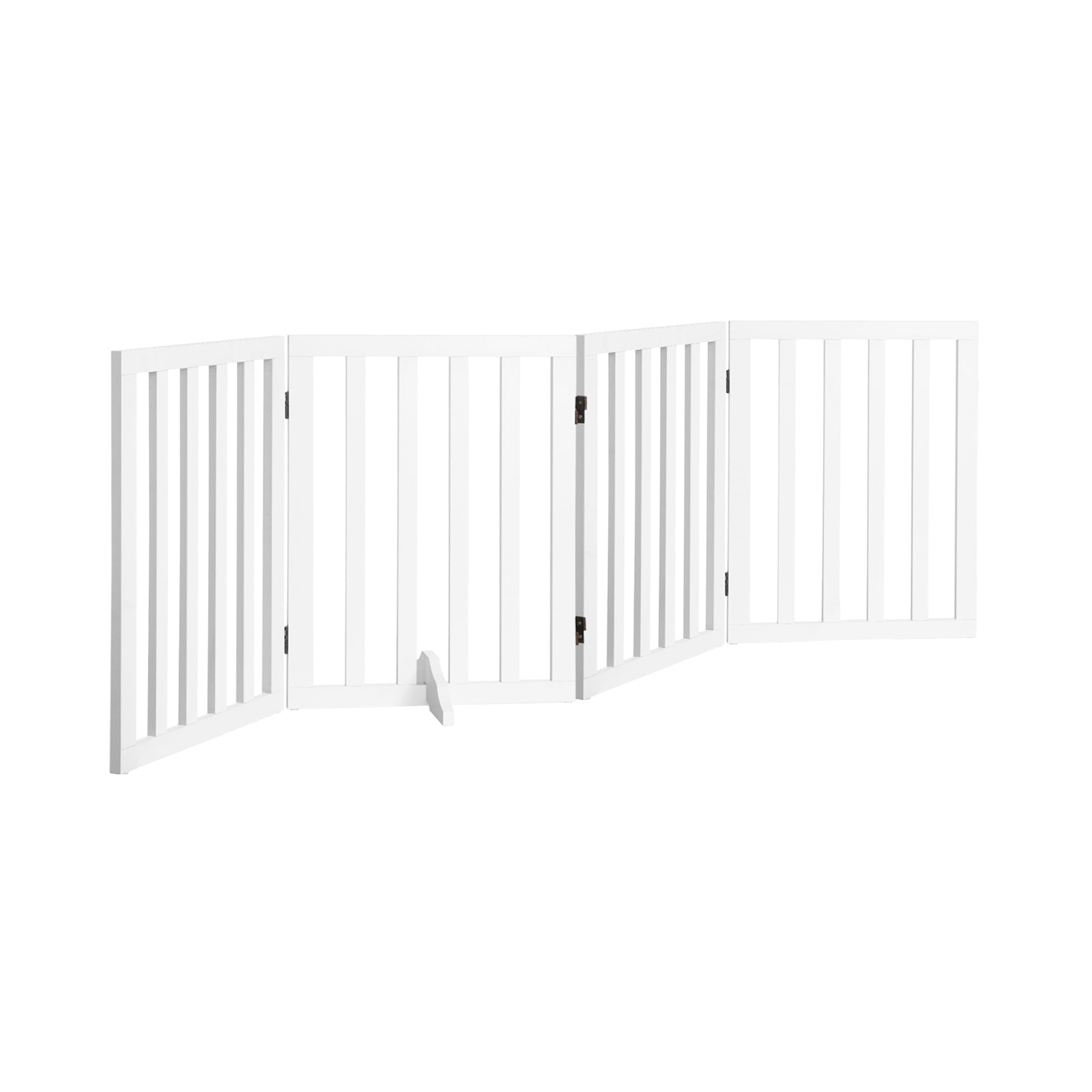Alopet Wooden Pet Gate Dog Fence Safety Stair Barrier Security Door 4 Panels - Sunyee