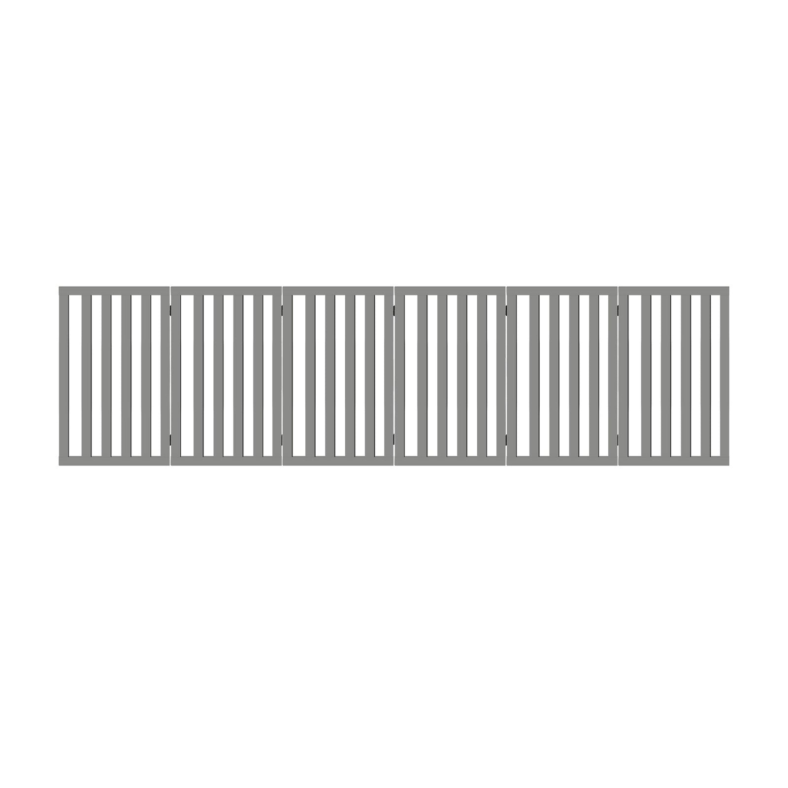 Alopet Wooden Pet Gate Dog Fence Grey Safety Stair Barrier Security Door 80cm - Sunyee