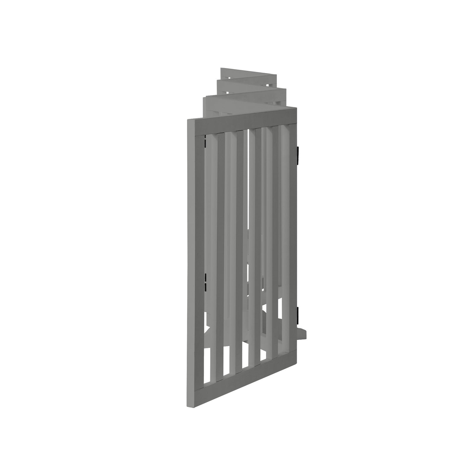Alopet Wooden Pet Gate Dog Fence Safety Stair Barrier Security Door 6-Panel Grey - Sunyee