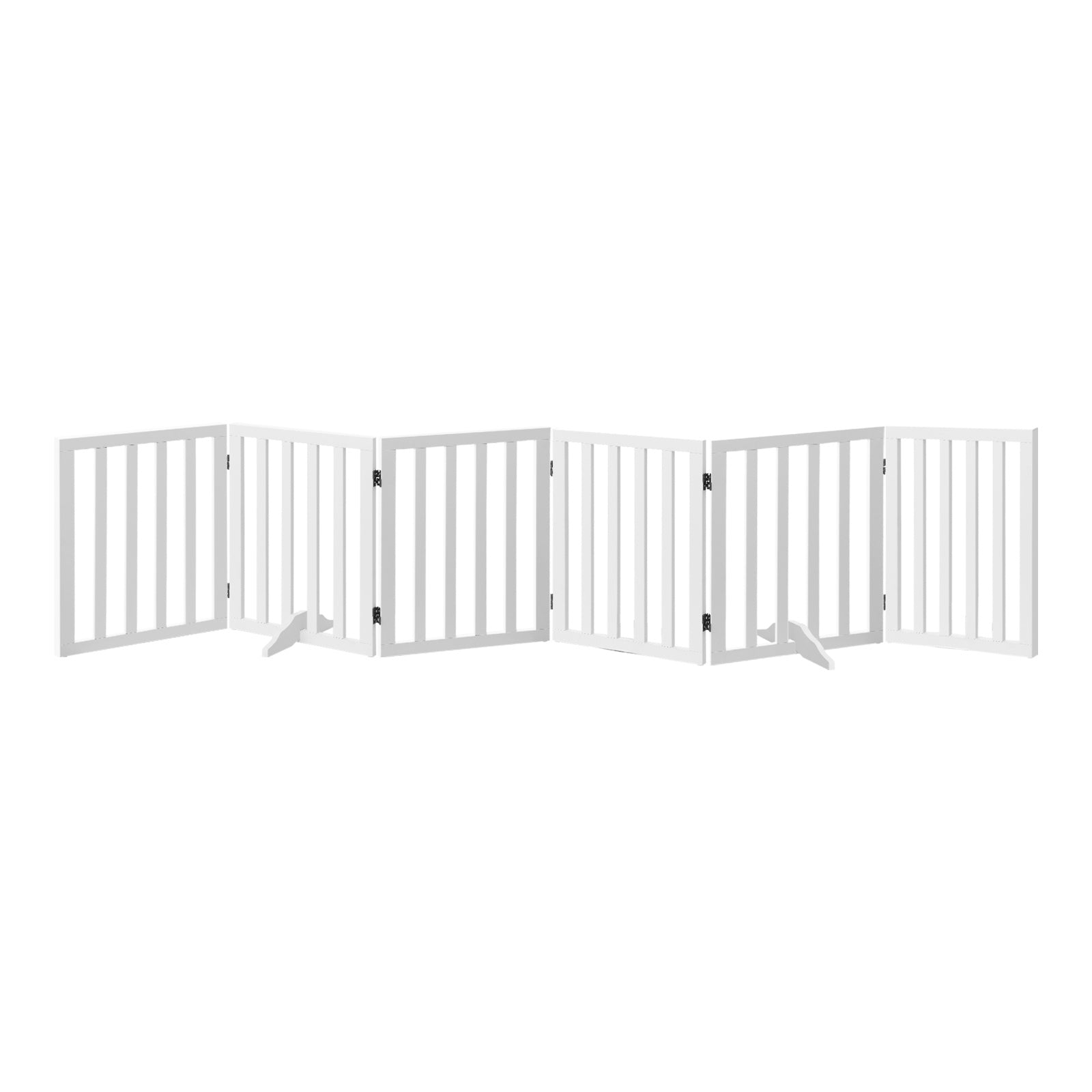 Alopet Wooden Pet Gate Dog Fence Safety Stair Barrier Security Door 3/4/6 Panels - Sunyee
