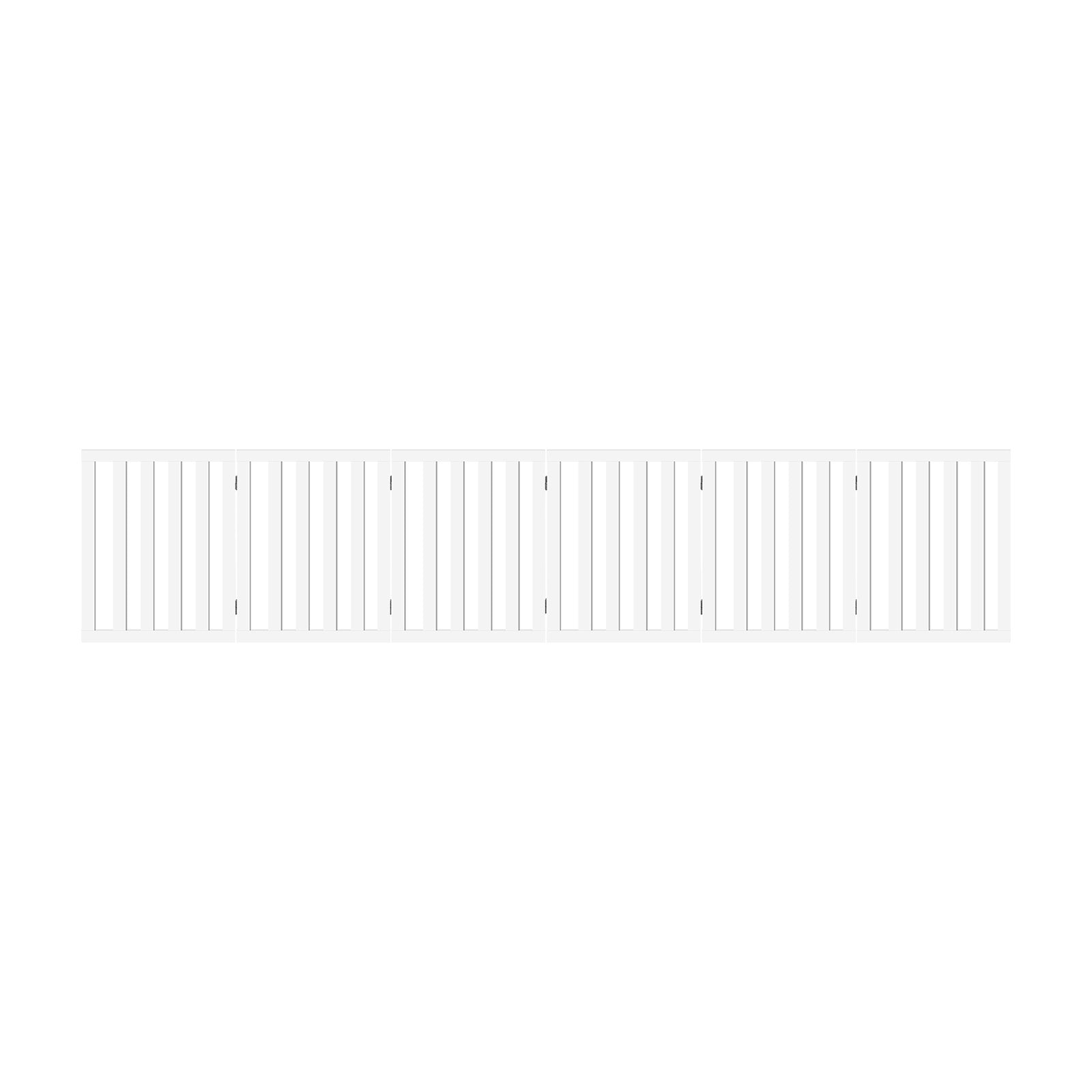 Alopet Wooden Pet Gate Dog Fence Safety Stair Barrier Security Door 6 Panels - Sunyee