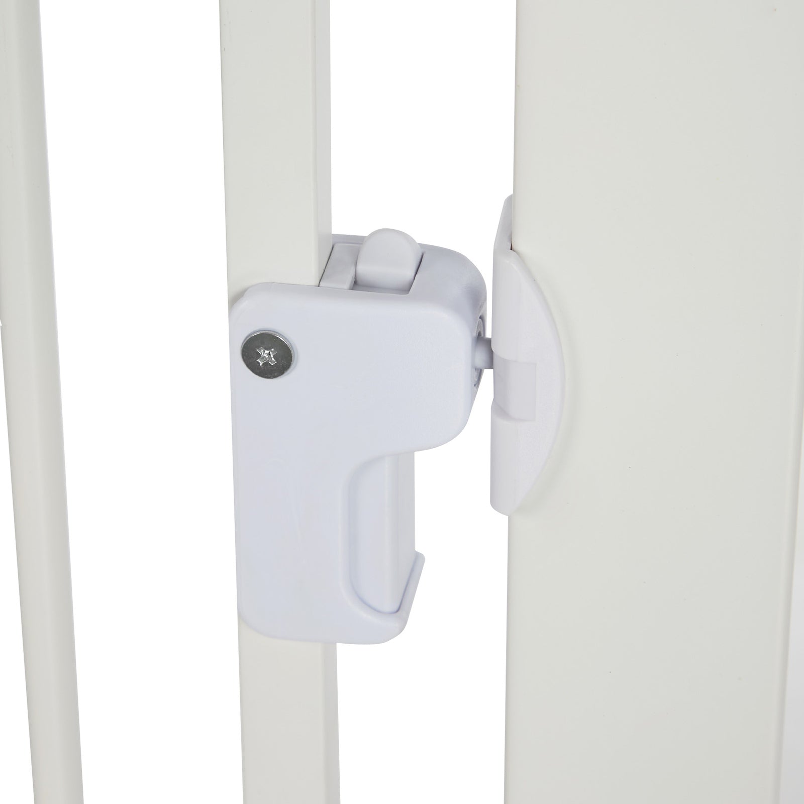 Alopet 143cm Retractable Safety Gate Pet Dog Cat with Walk Through Door White - Sunyee