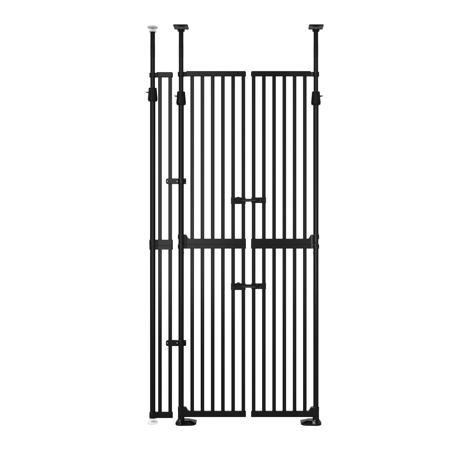 Alopet 190cm-264cm Retractable Safety Gate Pet Dog Cat Extra Tall Fence Black - Sunyee