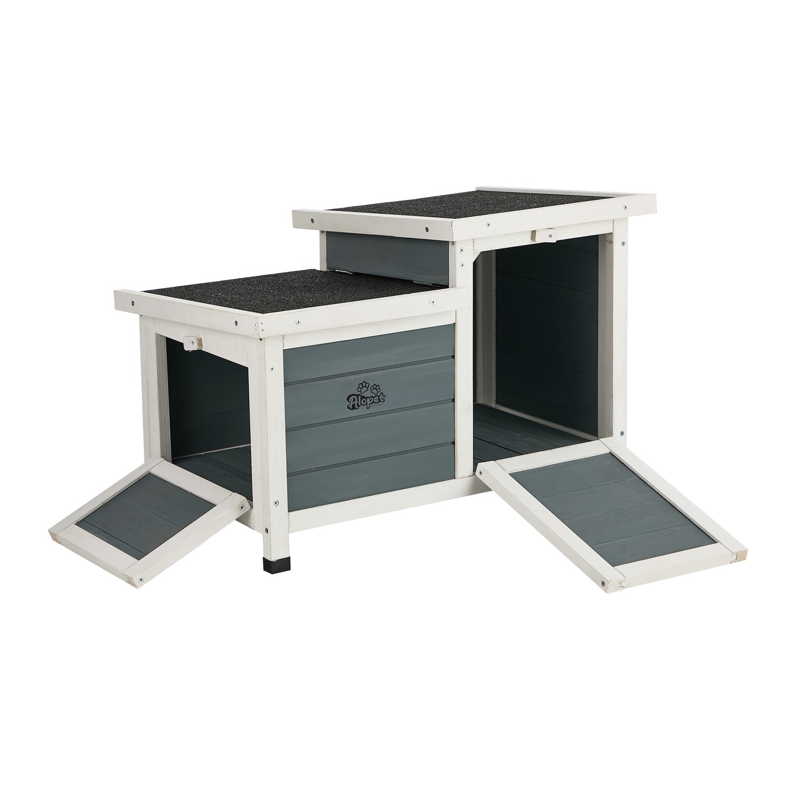 Alopet Outdoor Rabbit Hutch Wooden Cage Chicken Coop House Enclosure Cat House - Sunyee