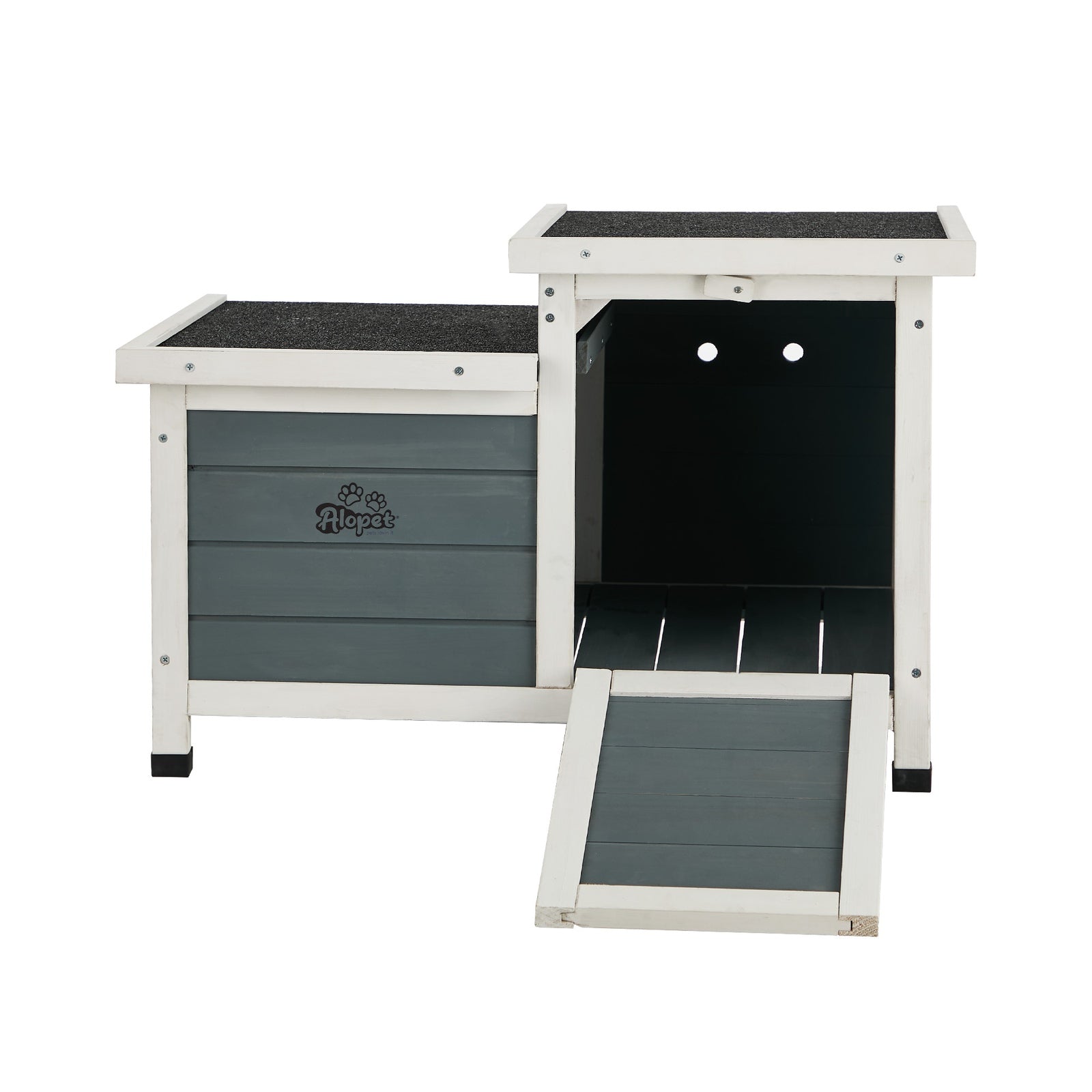 Alopet Outdoor Rabbit Hutch Wooden Cage Chicken Coop House Enclosure Cat House - Sunyee