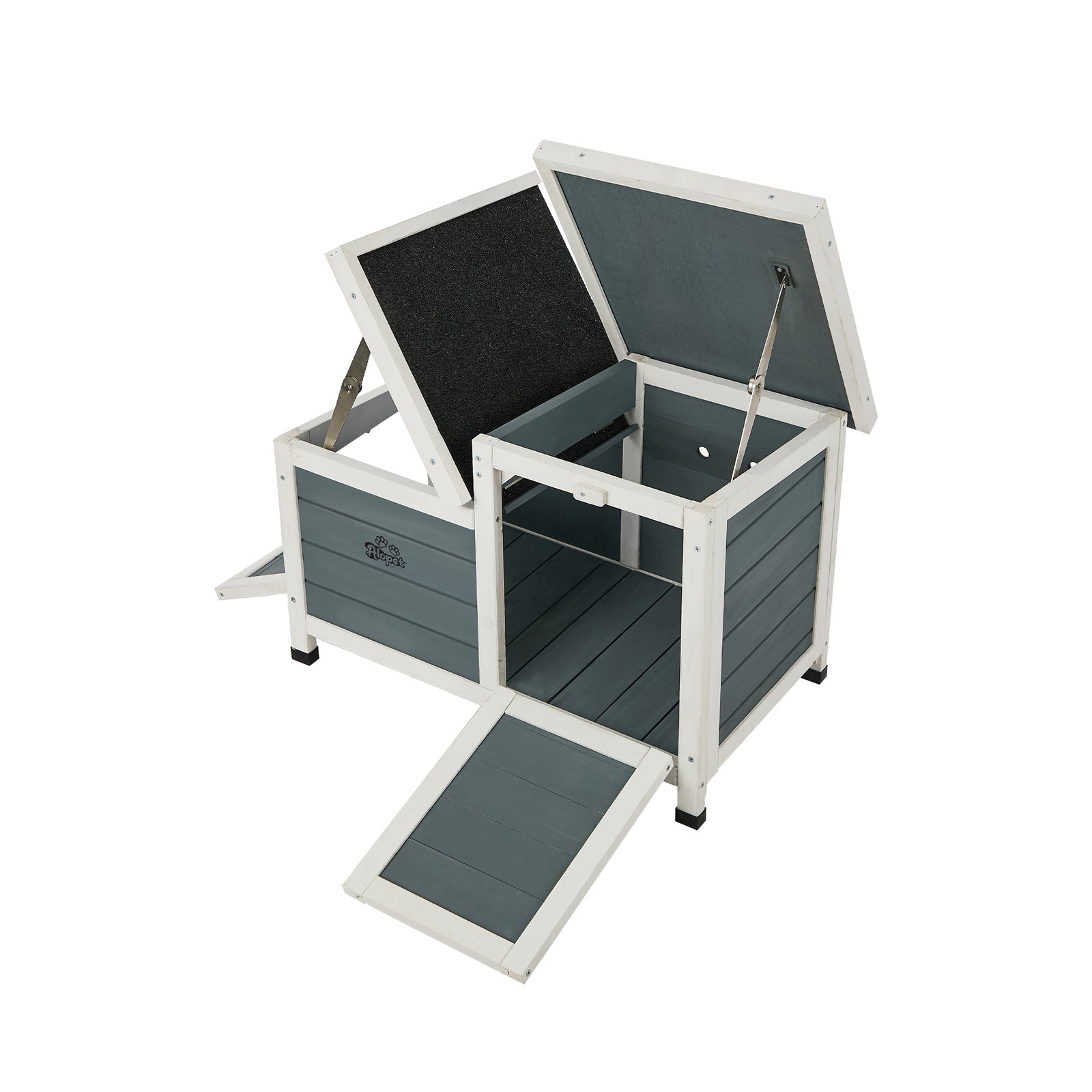 Alopet Outdoor Rabbit Hutch Wooden Cage Chicken Coop House Enclosure Cat House - Sunyee