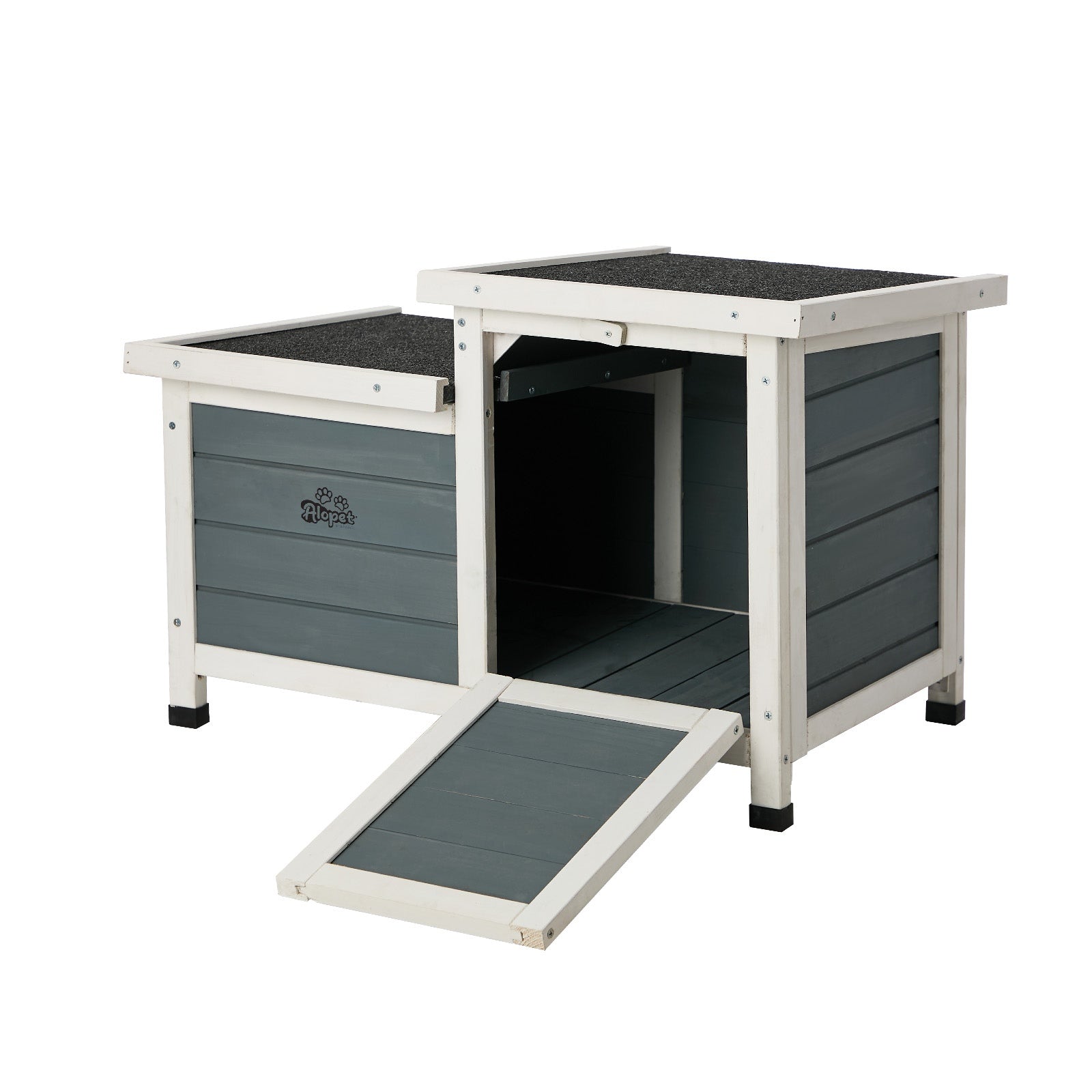 Alopet Outdoor Rabbit Hutch Wooden Cage Chicken Coop House Enclosure Cat House - Sunyee