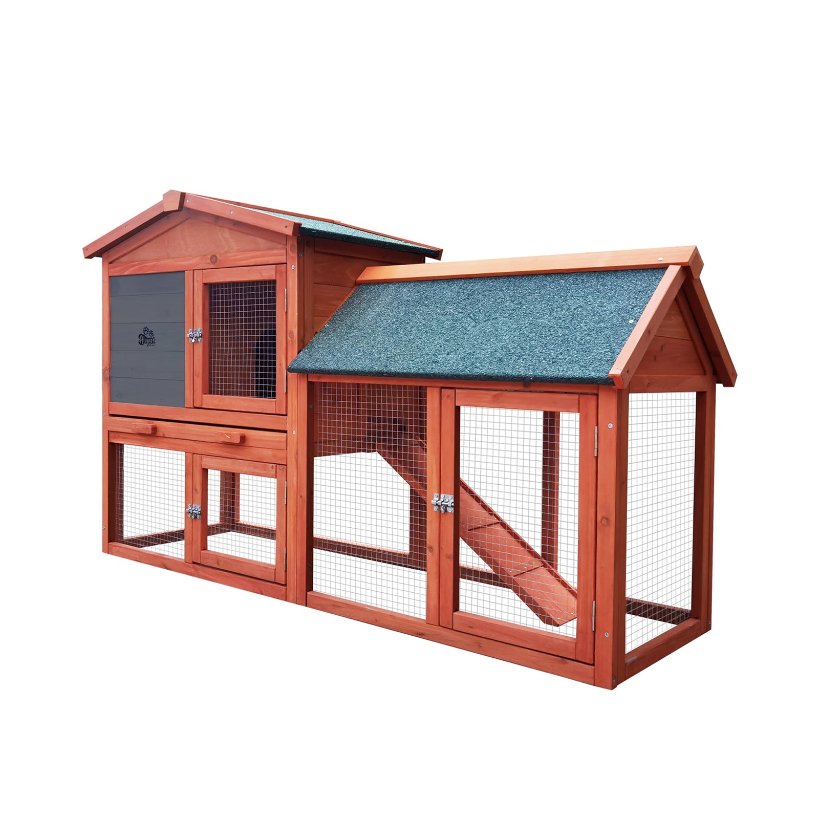 Alopet Rabbit Hutch Chicken Coop Bunny House Run Cage Wooden Outdoor Pet Hutch - Sunyee