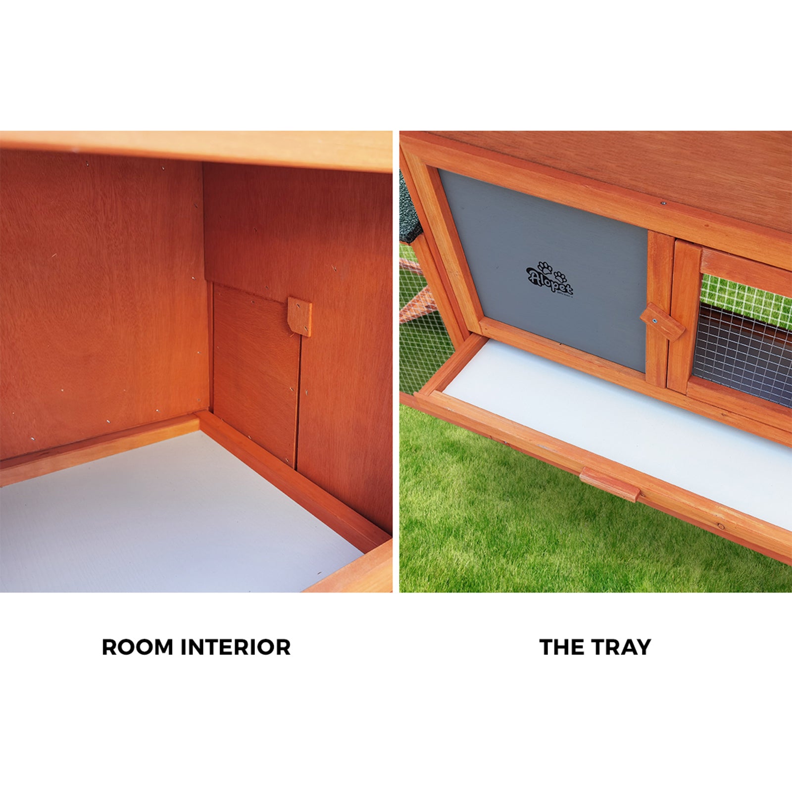 Alopet Rabbit Hutch Chicken Coop Bunny House Run Cage Wooden Outdoor Pet Hutch - Sunyee