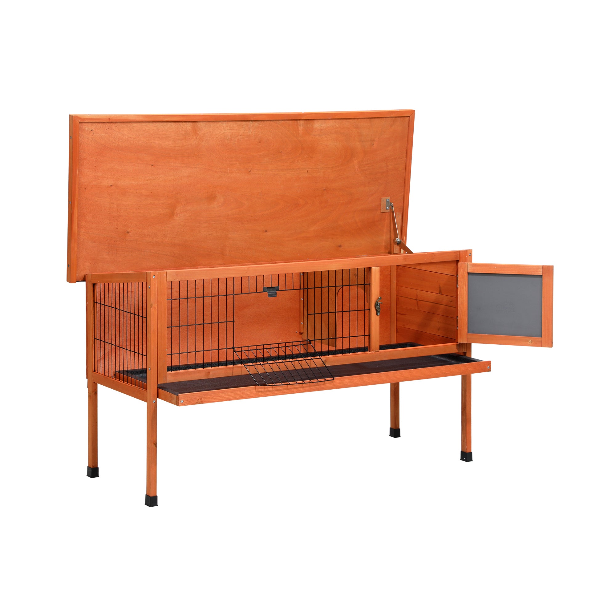 Alopet Large Rabbit Hutch Wooden Cage Enclosure Chicken Coop 122cm House Outdoor - Sunyee