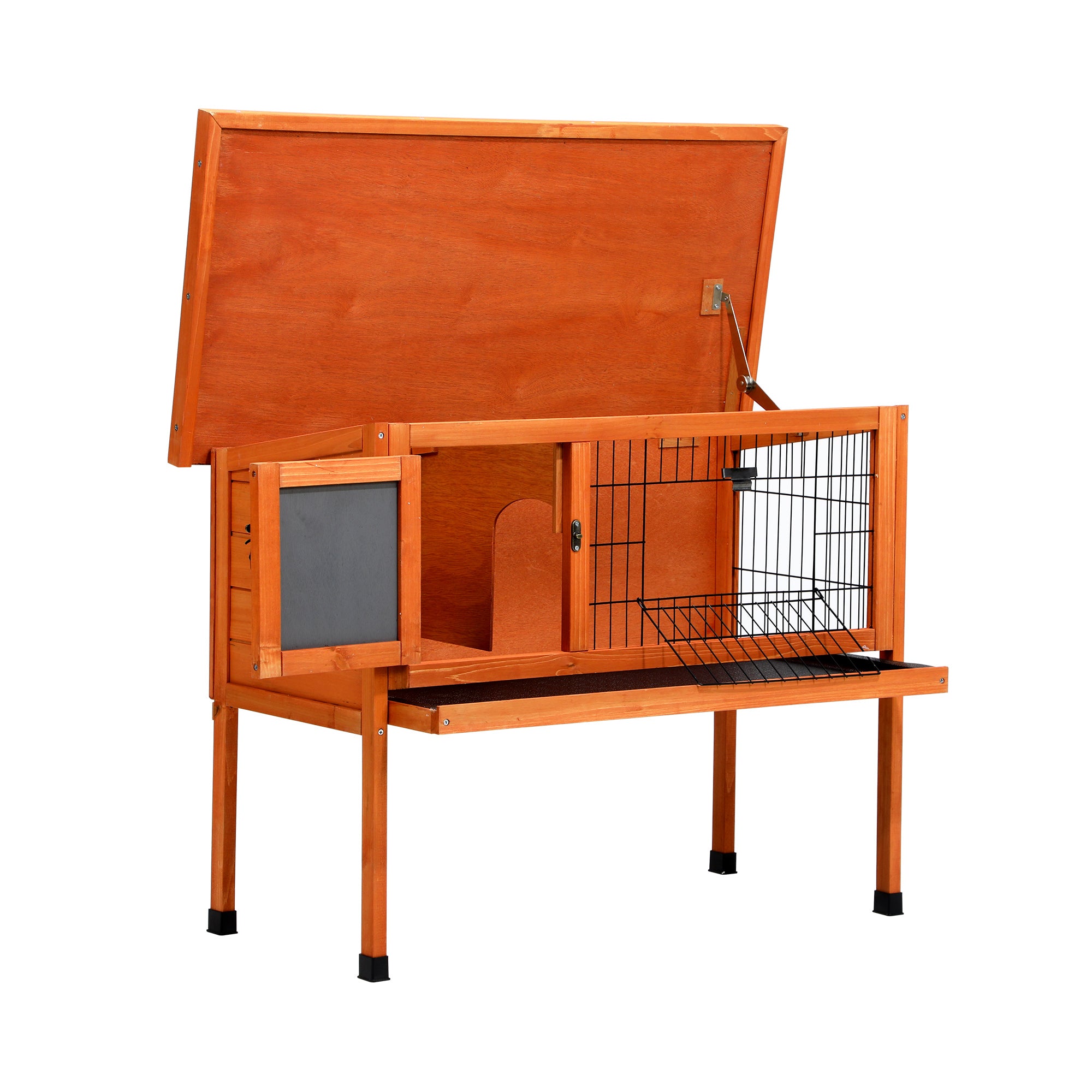 Alopet Rabbit Hutch Wooden Cage Chicken Coop Free Standing 91cm House Outdoor - Sunyee