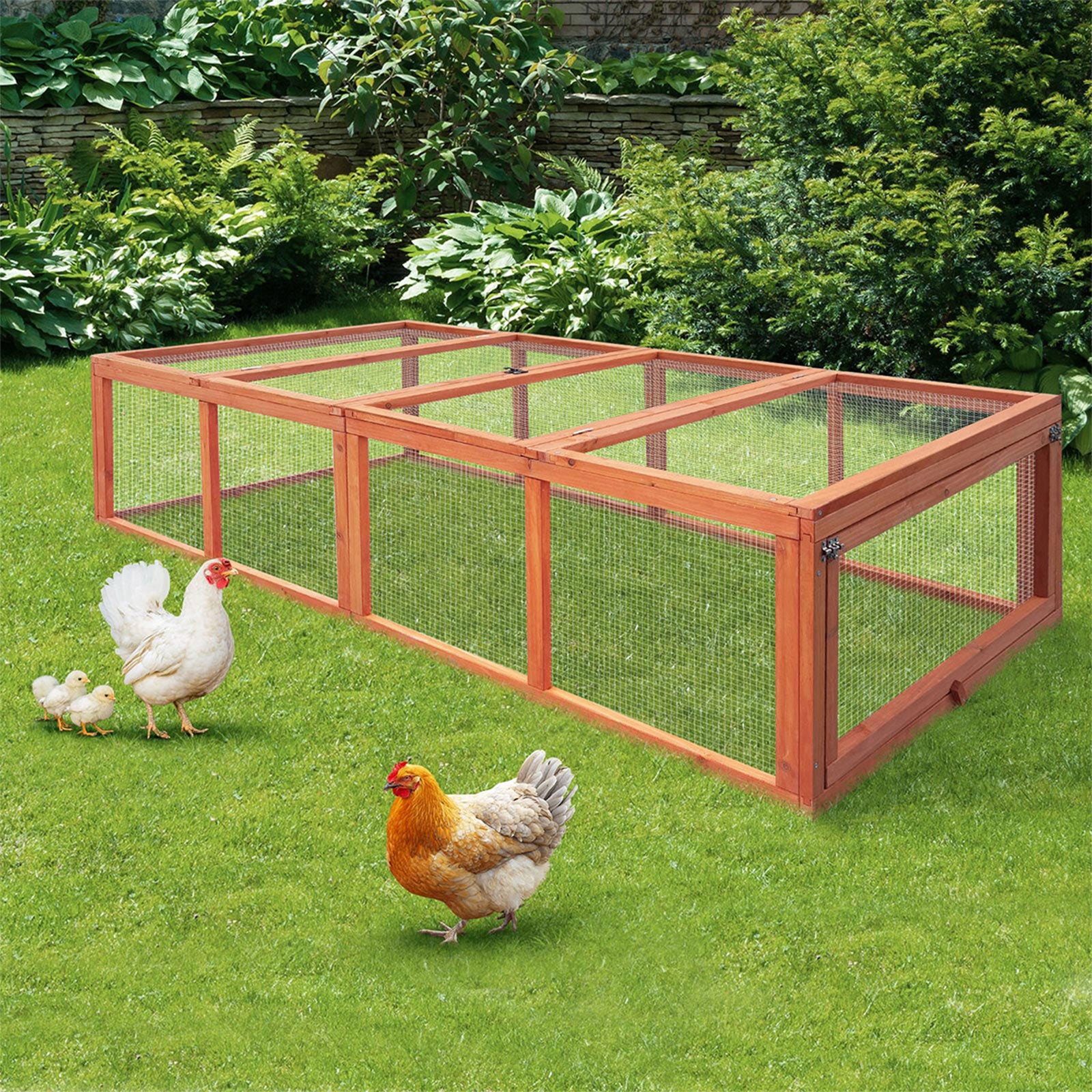 Alopet Chicken Coop Rabbit Hutch Extra Large Wooden Chicken House Run Hen Cage - Sunyee