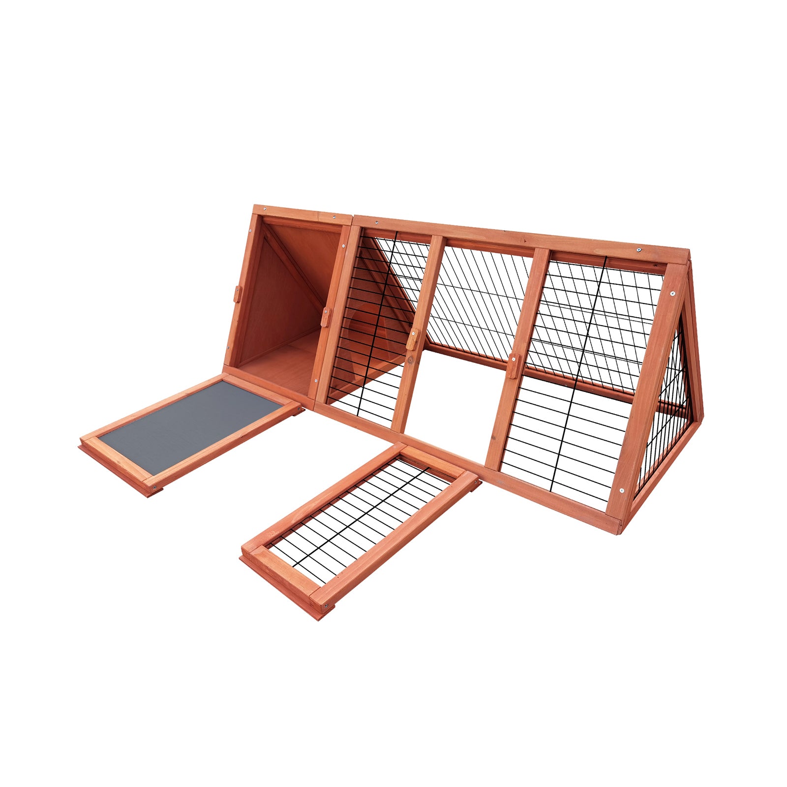 Alopet Rabbit Hutch Bunny House Run Cage Chicken Coop Wooden Outdoor Pet Hutch - Sunyee