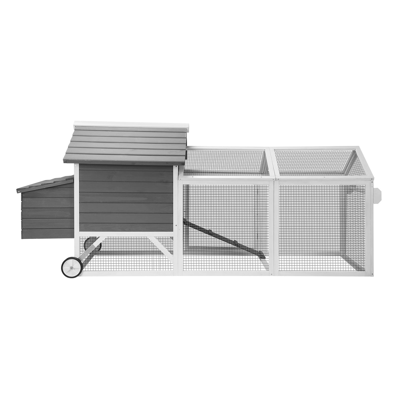 Alopet Chicken Coop Rabbit Hutch Extra Large Wooden House Run Hatch Box w/Wheels - Sunyee