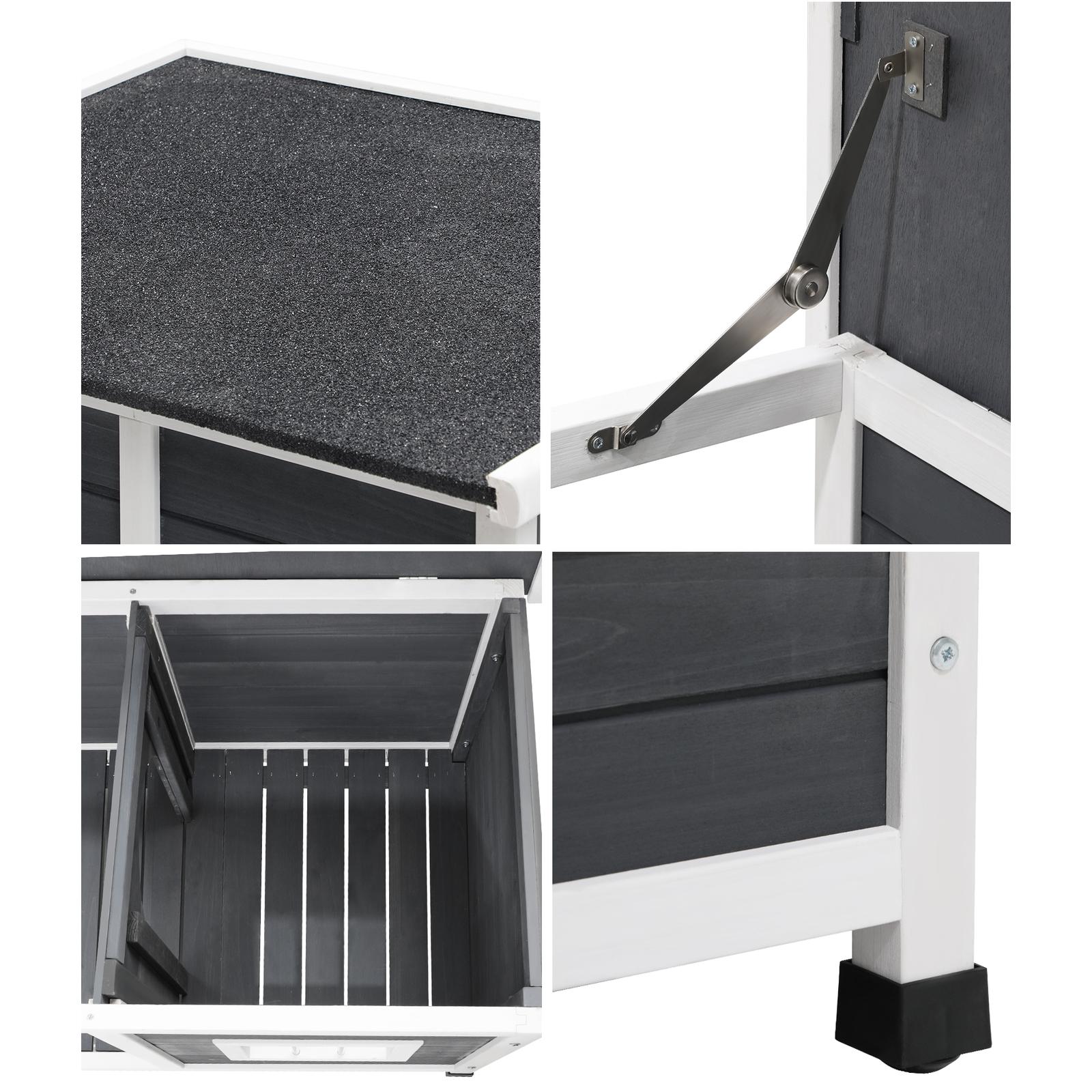 Alopet Dog Kennel House Outdoor Pet Wooden Cage Kennels Indoor Cabin Box Awning - Sunyee