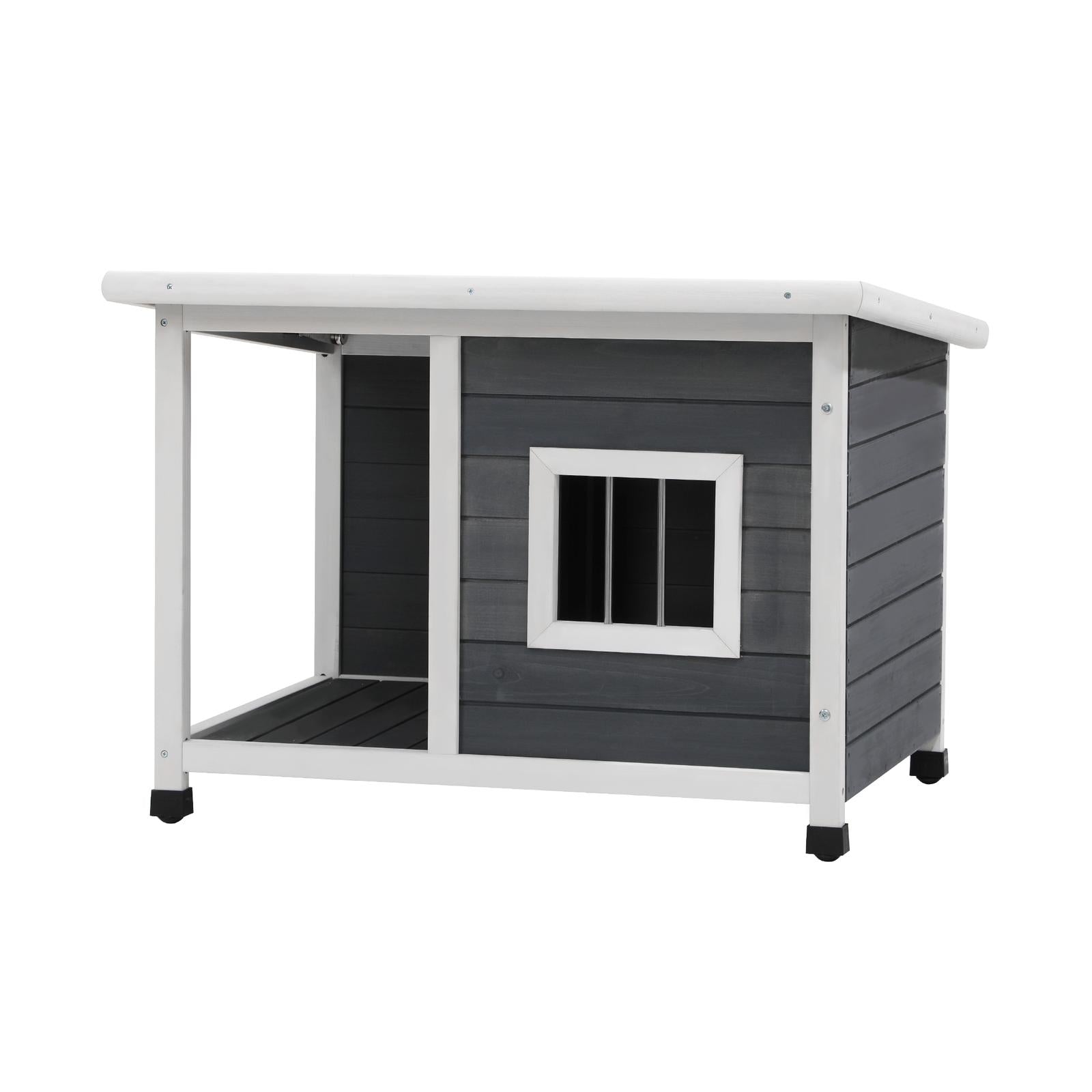 Alopet Dog Kennel House Outdoor Pet Wooden Cage Kennels Indoor Cabin Box Awning - Sunyee