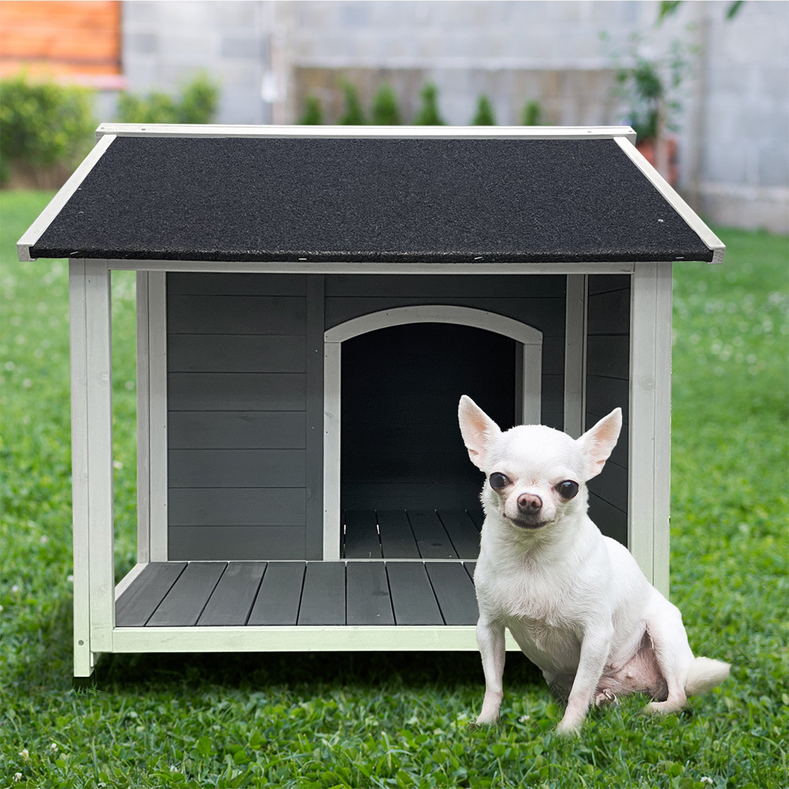 Alopet Dog Kennel Kennels House Outdoor Pet Wooden Large Cage Cabin Box Awning - Sunyee