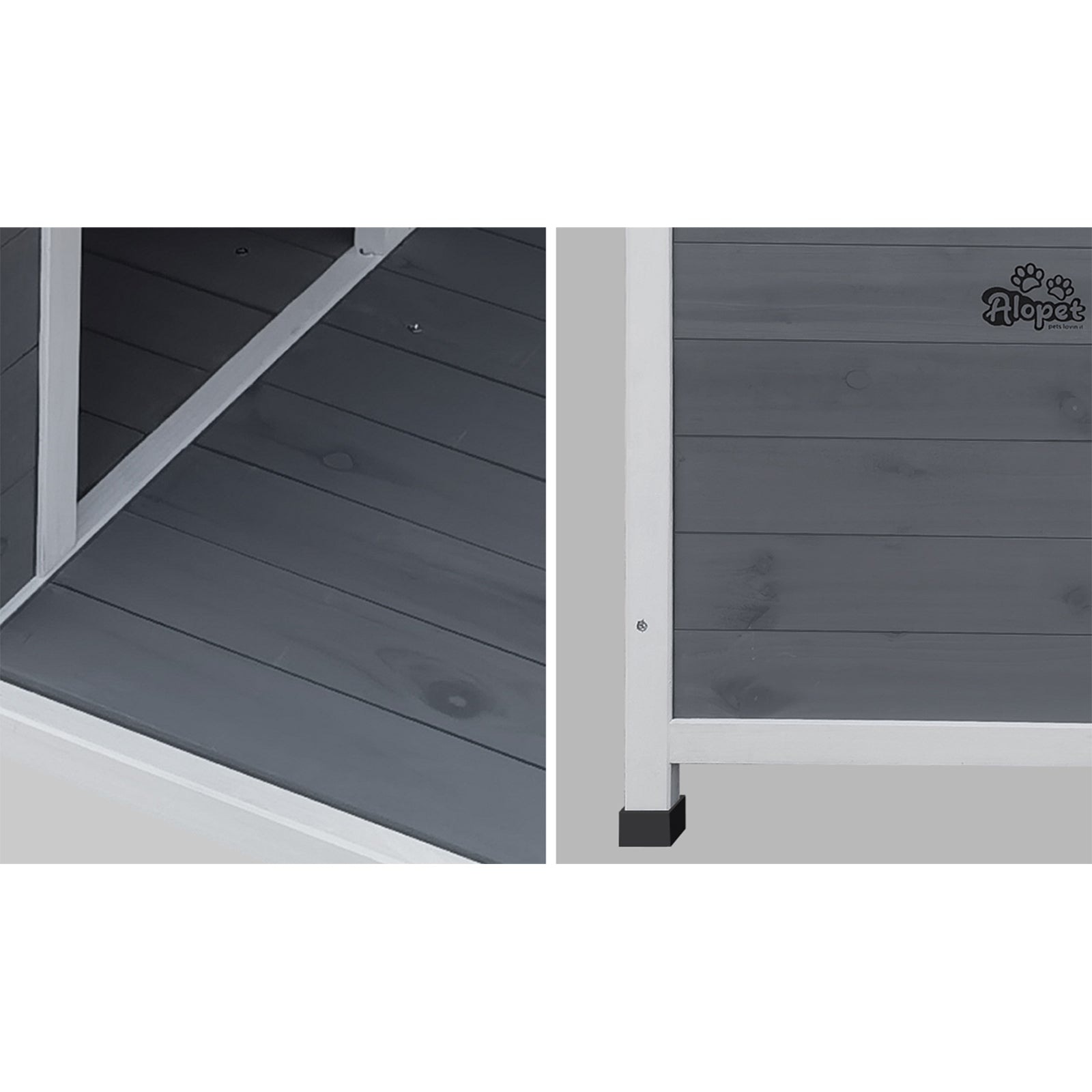 Alopet Dog Kennel Kennels House Outdoor Pet Wooden Large Cage Cabin Box Awning - Sunyee