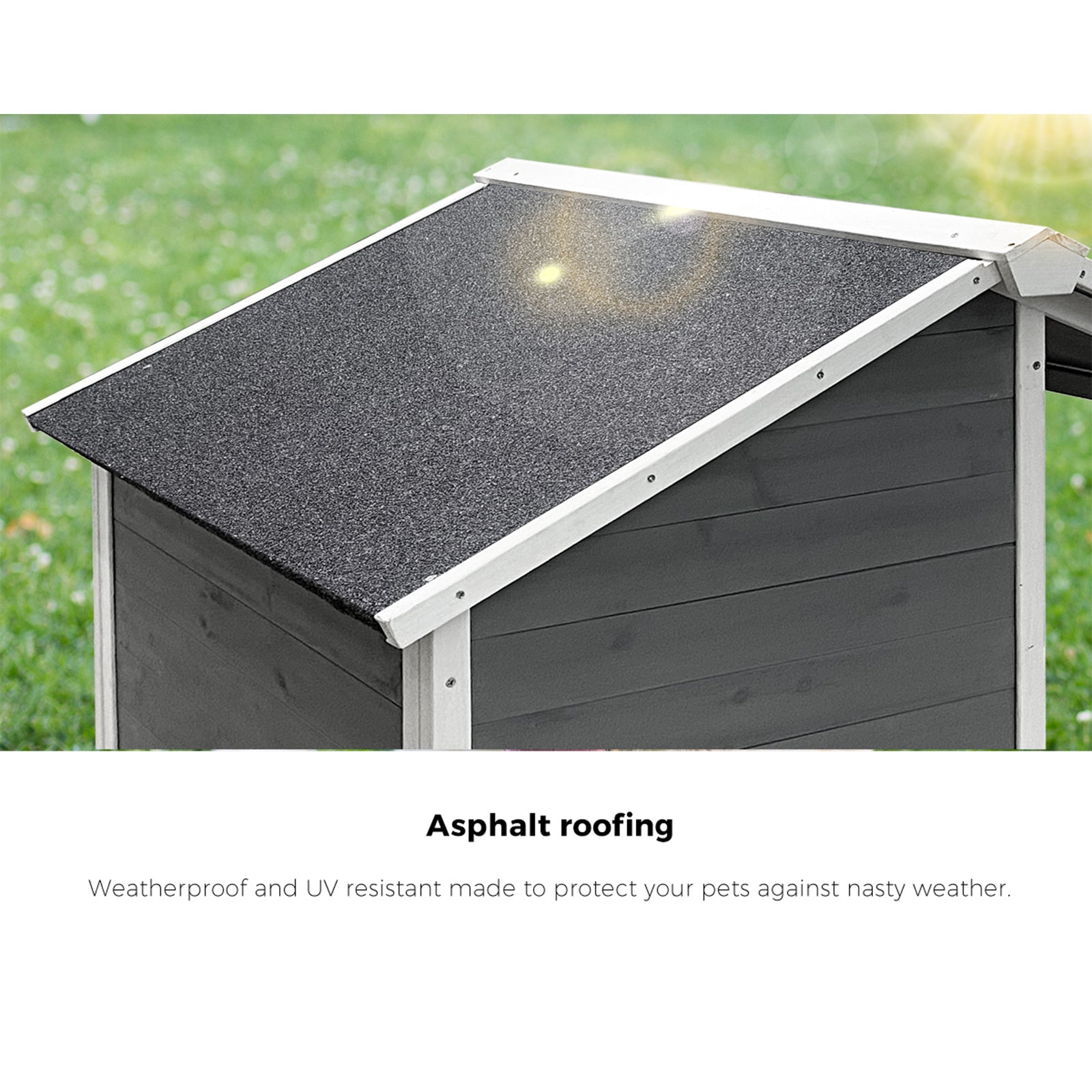 Alopet Dog Kennel Kennels House Outdoor Pet Wooden Large Cage Cabin Box Awning - Sunyee