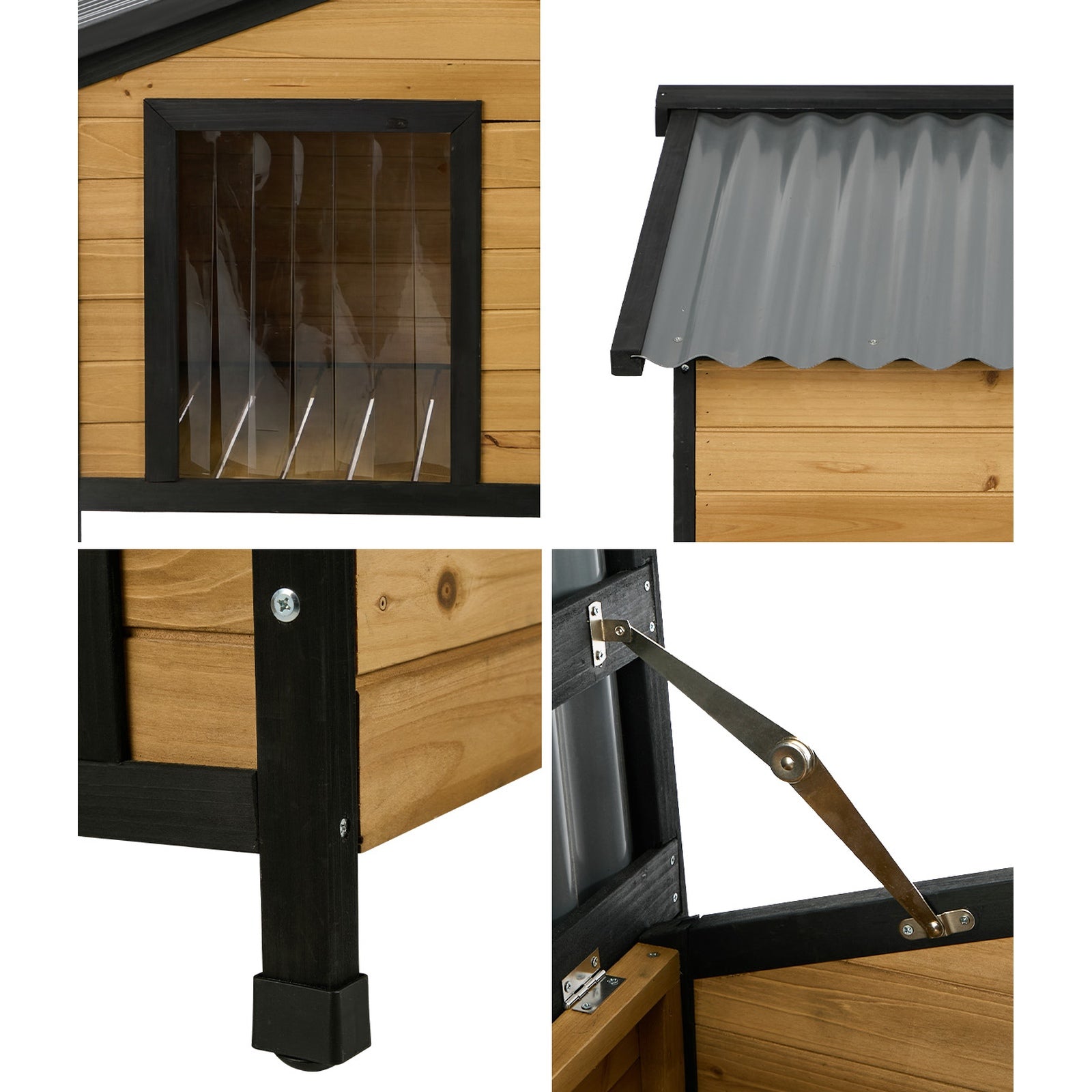 Alopet Dog Kennel Outdoor Indoor Pet House Wooden Cage Puppy Cabin Crate Kennels - Sunyee