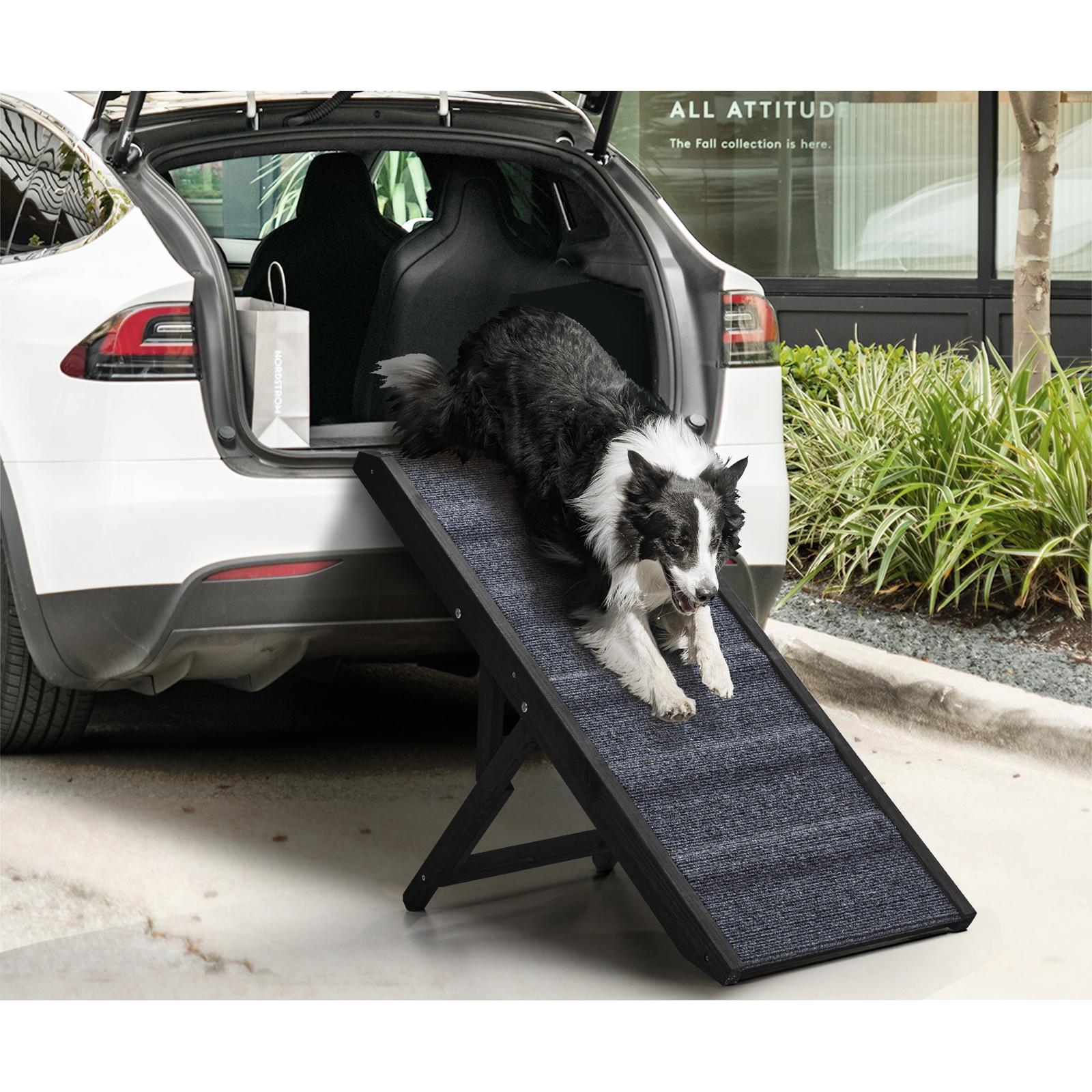 Alopet Dog Pet Ramp Adjustable Height Dogs Stairs Bed Sofa Car Foldable 90cm - Sunyee