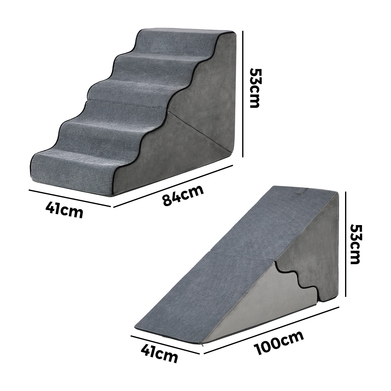 Alopet Pet Ramp Foam Dog Cover Stairs Washable Ladder For Bed Sofa Car 5 Steps