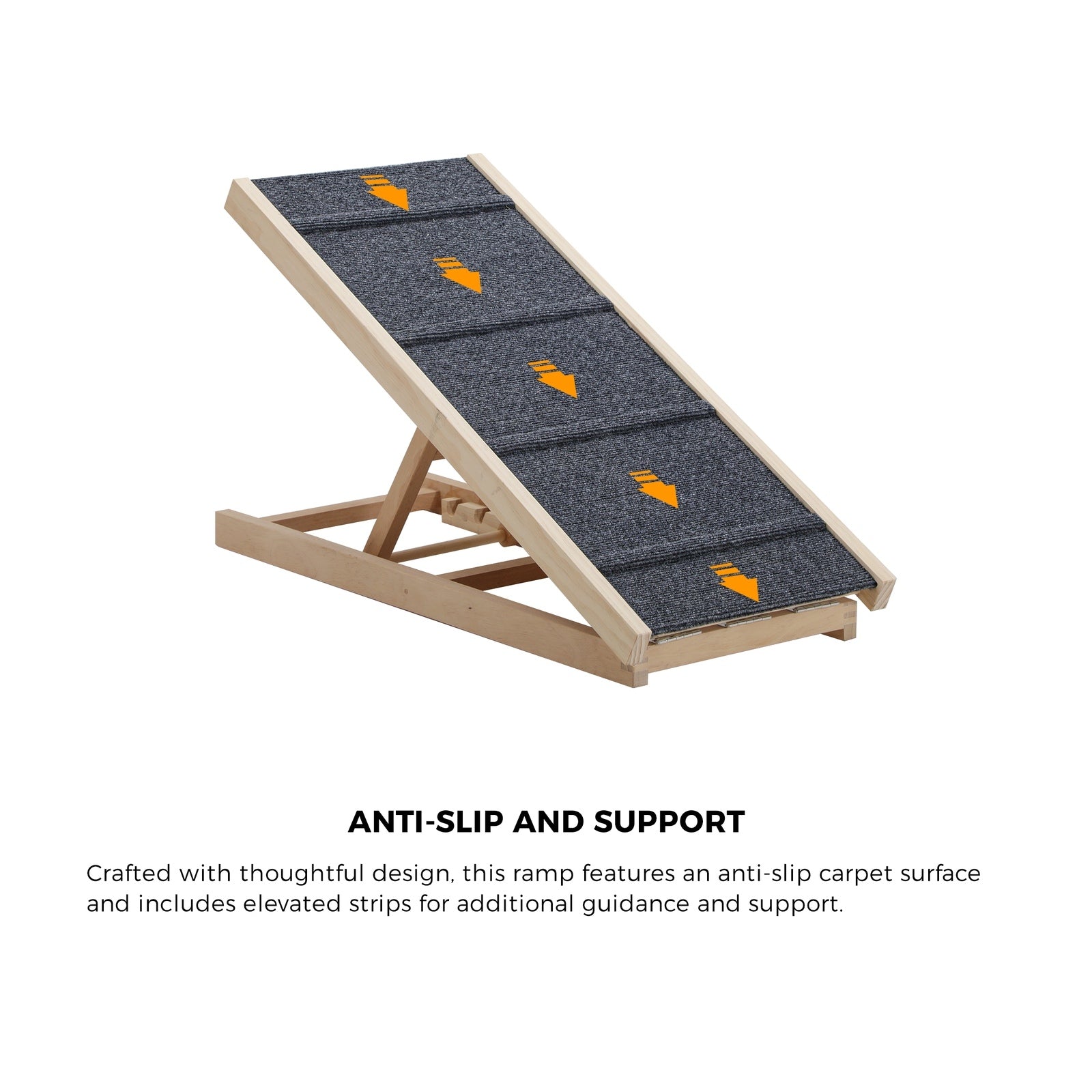 Alopet Dog Pet Ramp Adjustable Height Stairs Bed Sofa Car Foldable 100cm - Sunyee