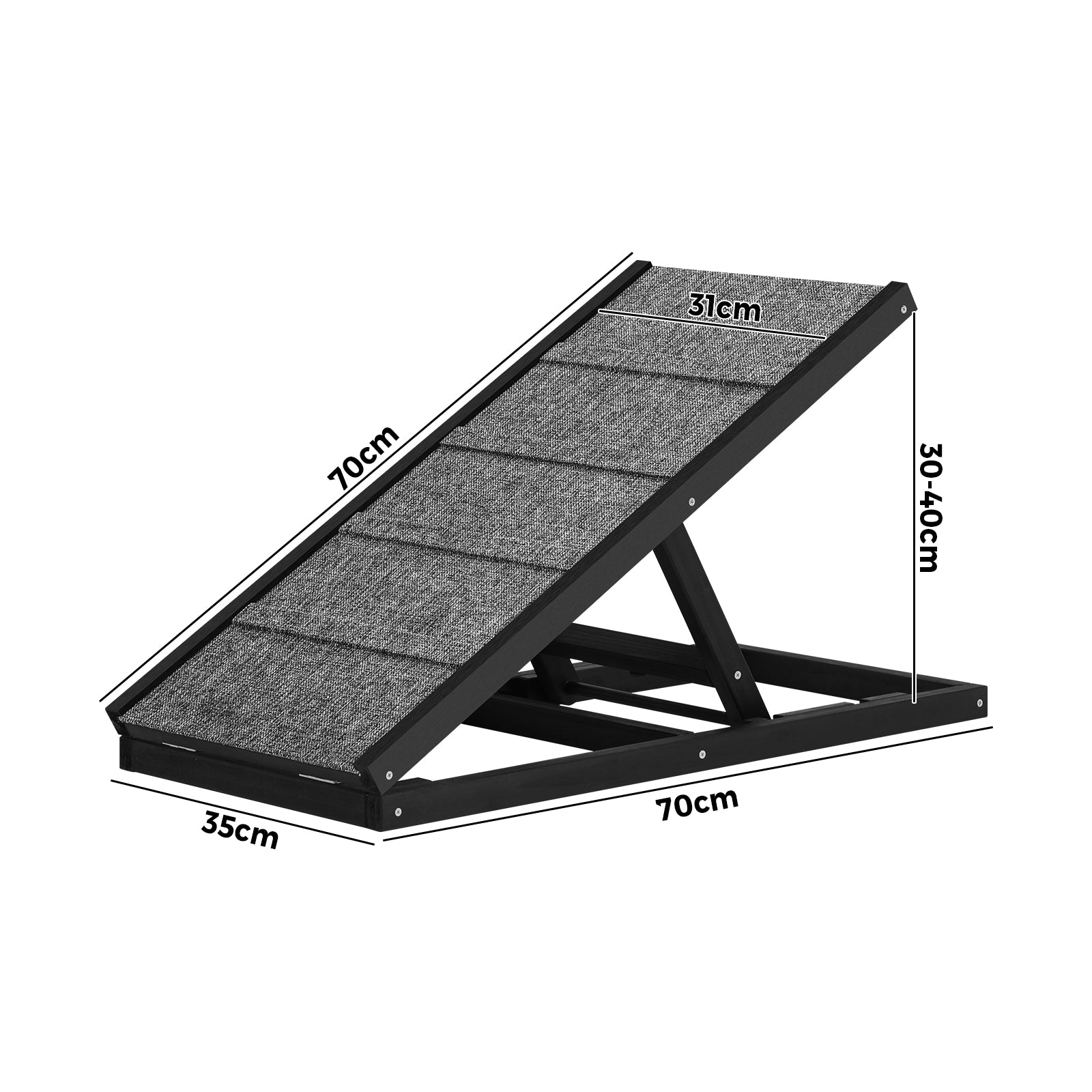 Alopet Dog Pet Ramp Adjustable Height Dogs Stairs Bed Sofa Car Foldable 70cm - Sunyee