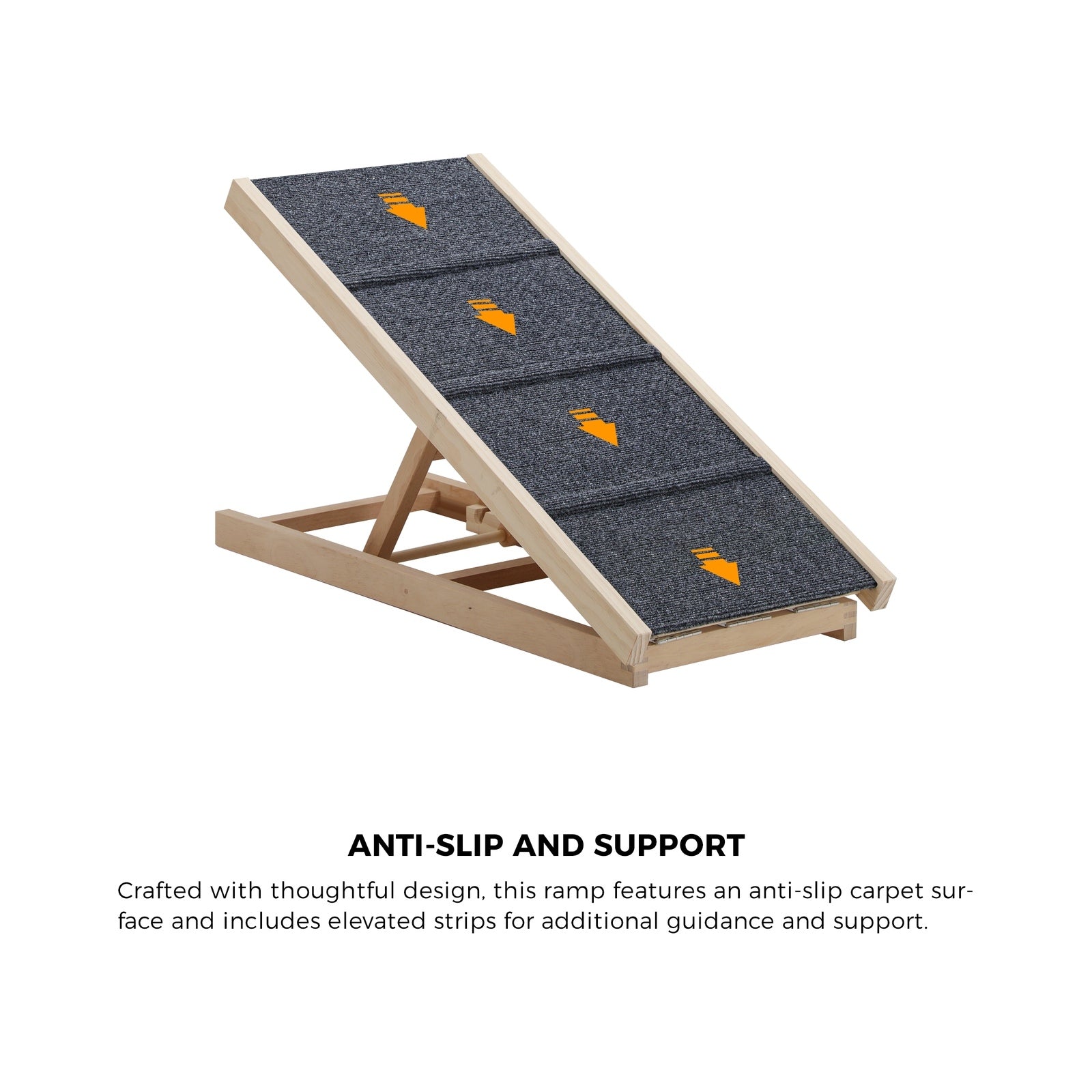 Alopet Dog Pet Ramp Adjustable Height Stairs Bed Sofa Car Foldable 70cm - Sunyee