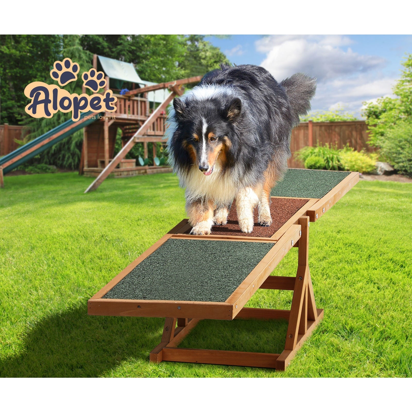 Alopet Dog Seesaw Pet Obedience Agility Training Puppy Sports Outdoor Play - Sunyee