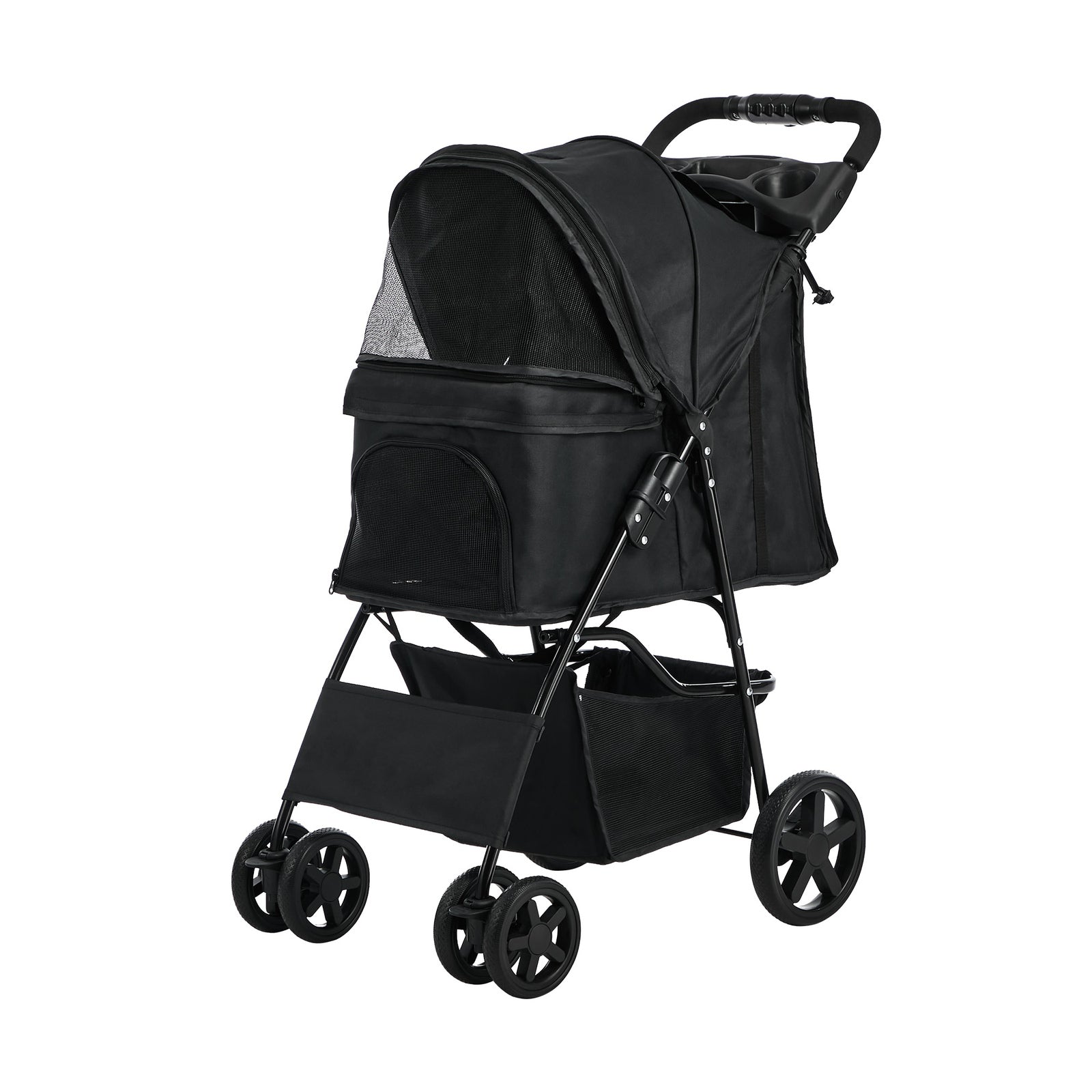 Alopet Pet Stroller Pram Dog Cat Carrier Cage Travel Pushchair Storage Foldable