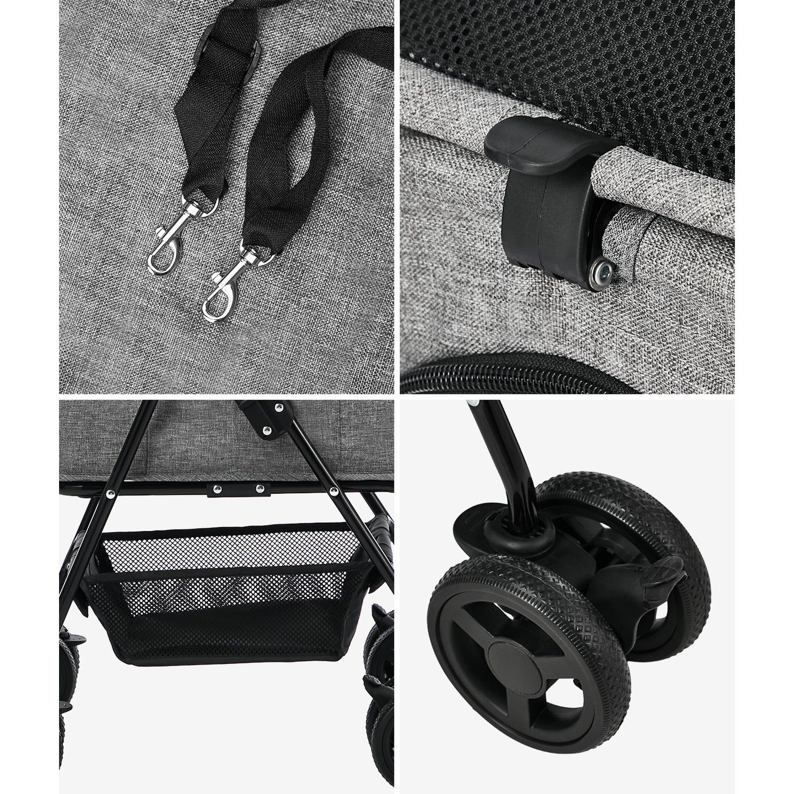 Alopet Pet Stroller Pram Dog Cat Removable Carrier Travel Pushchair Foldable