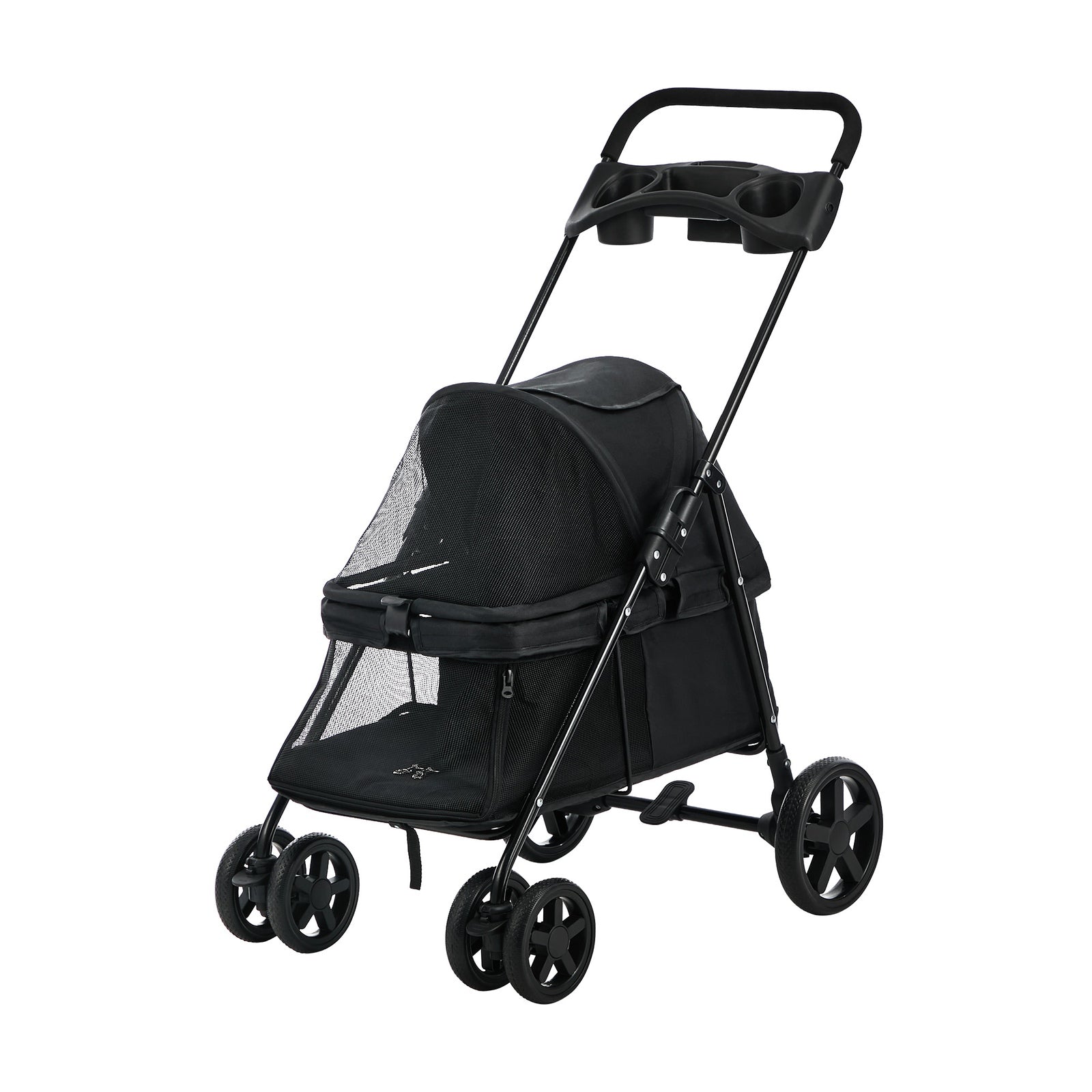Alopet Pet Stroller for Small Medium Dogs & Cats Travel Foldable Lockable Wheels