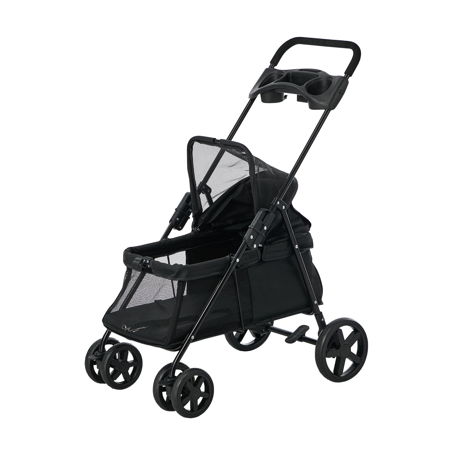 Alopet Pet Stroller for Small Medium Dogs & Cats Travel Foldable Lockable Wheels