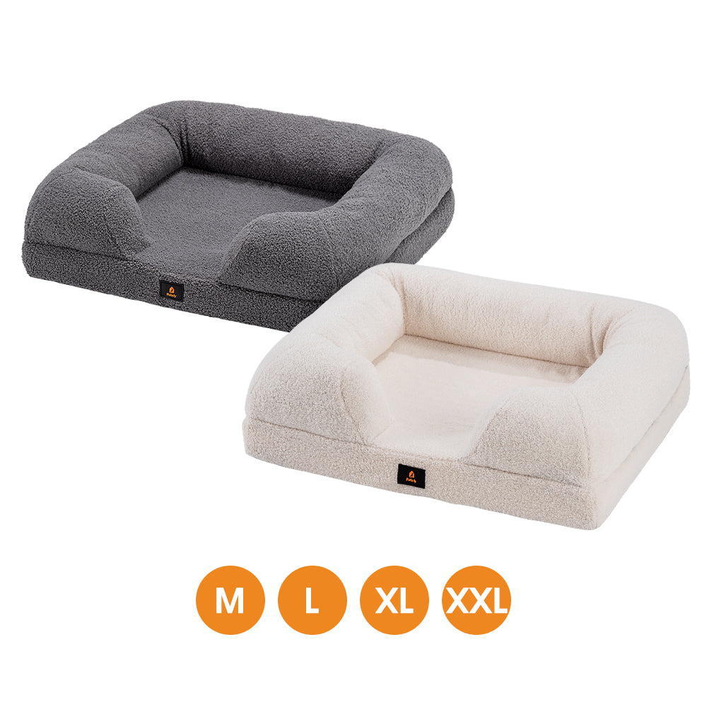 Petzly Memory Foam Dog Bed Pet Sofa Calming Bed Washable Removable - Sunyee