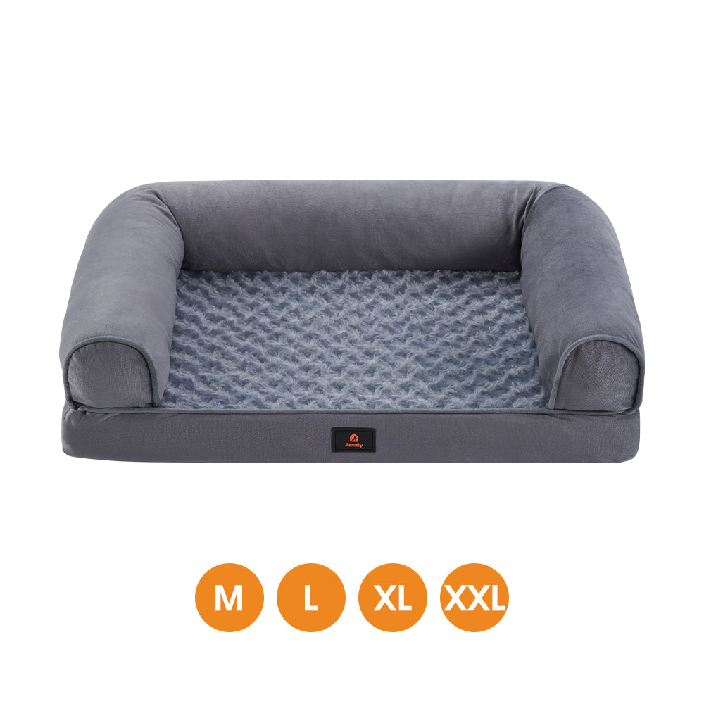 Petzly Dog Bed Memory Foam Calming Bed Orthopedic Pet Sofa Washable M/L/XL/XXL - Sunyee