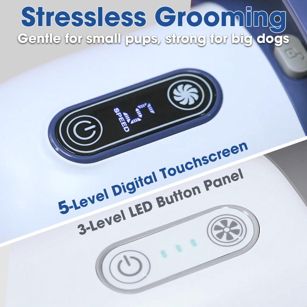 Petzly Pet Grooming Kit 7 in 1 Kit Cat Dog Pet Hair Vacuum Blue - Sunyee