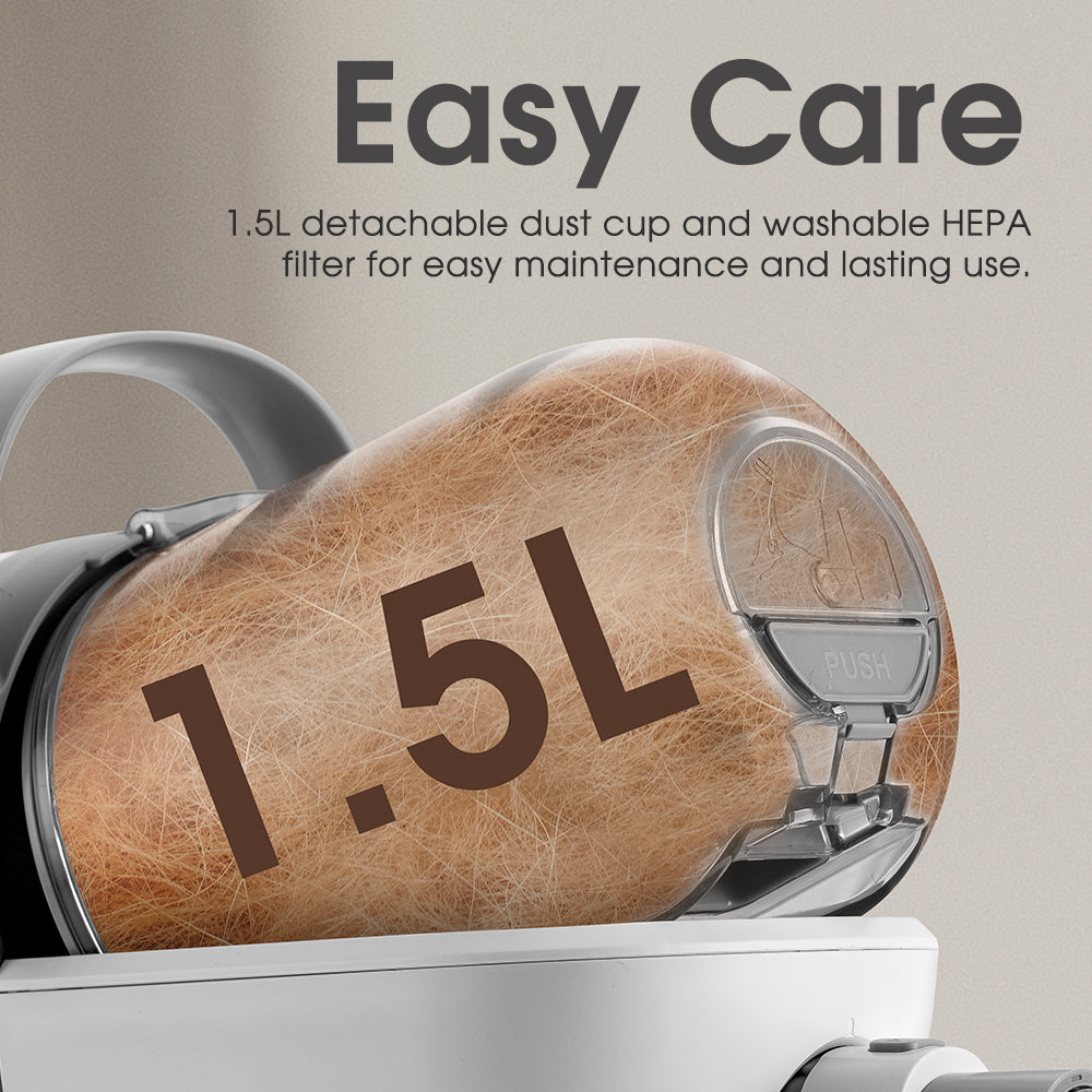 Petzly Pet Grooming Vacuum Kit 7 in 1 Kit Cat Dog Pet Hair Grooming Tools - Sunyee