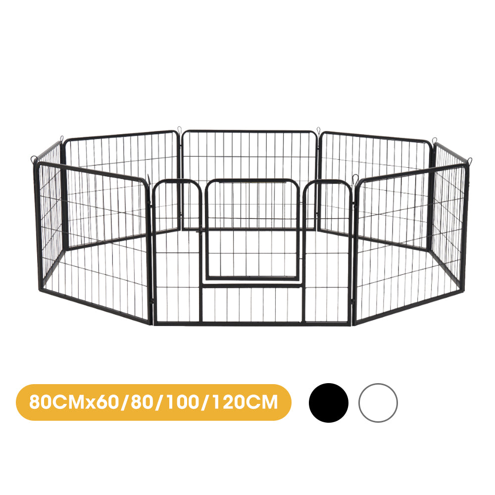 Petzly Dog 8 Panel Playpen Puppy Exercise Cage Pet Cage Enclosure - Sunyee