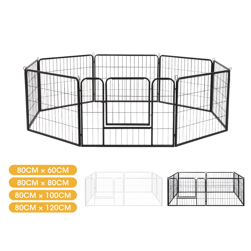 Petzly Dog 8 Panel Playpen Puppy Exercise Cage Pet Cage Enclosure - Sunyee