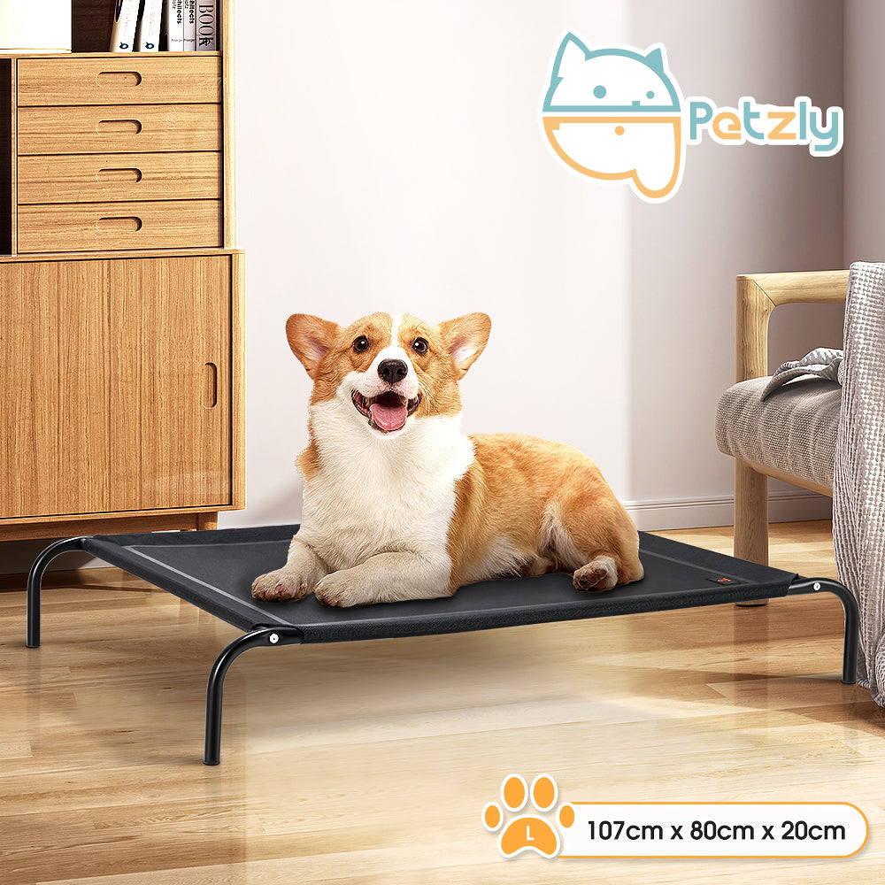 Petzly Cooling Elevated Pet Dog Bed for Large Dog Washable Breathable Mesh - Sunyee