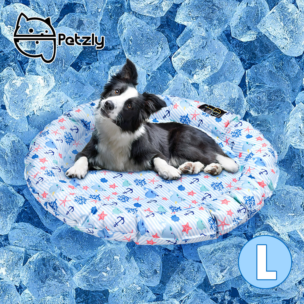 Petzly Pet Cooling Mat Dog Cat Bed Non-Toxic Cooling Dog Summer Pad 62/72/82CM - Sunyee