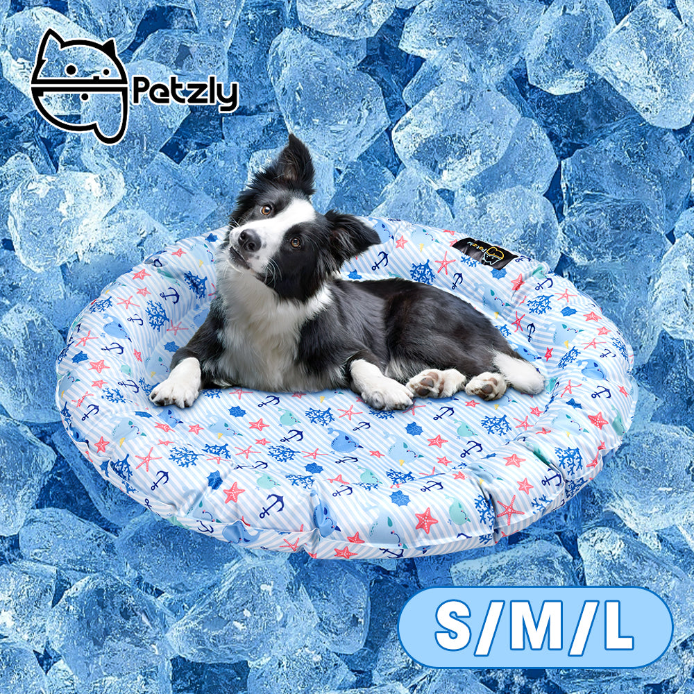 Petzly Pet Cooling Mat Dog Cat Bed Non-Toxic Cooling Dog Summer Pad 62/72/82CM - Sunyee