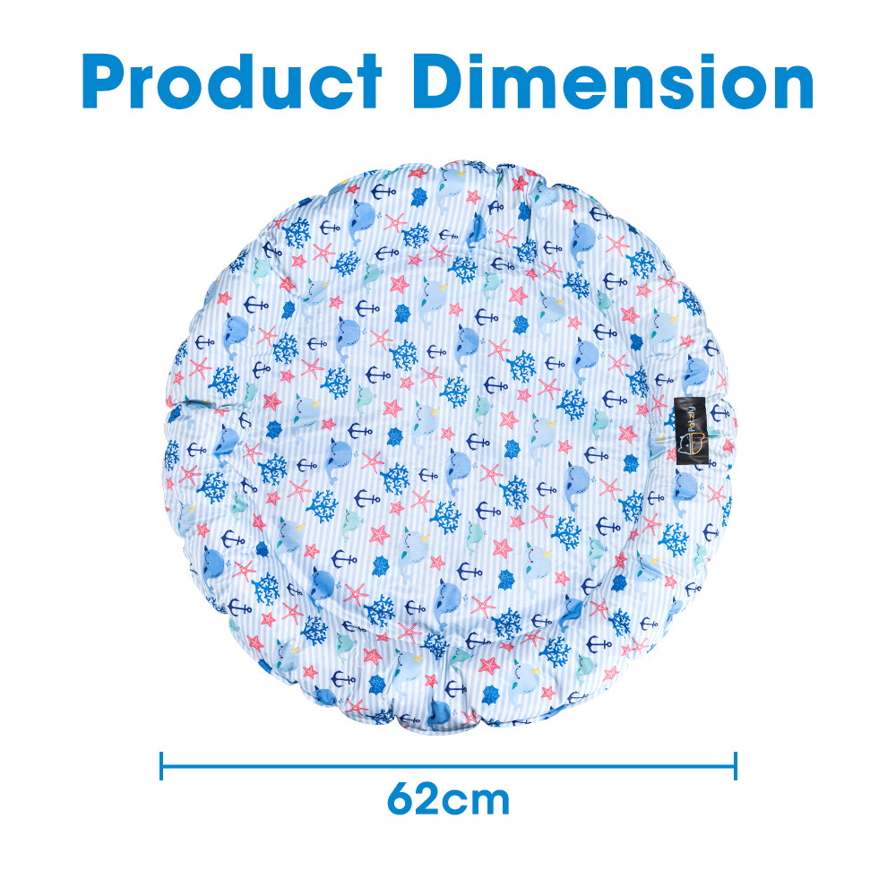 Petzly Pet Cool Gel Mat Dog Cat Bed Non-Toxic Cooling Dog Summer Pad Round 62CM - Sunyee