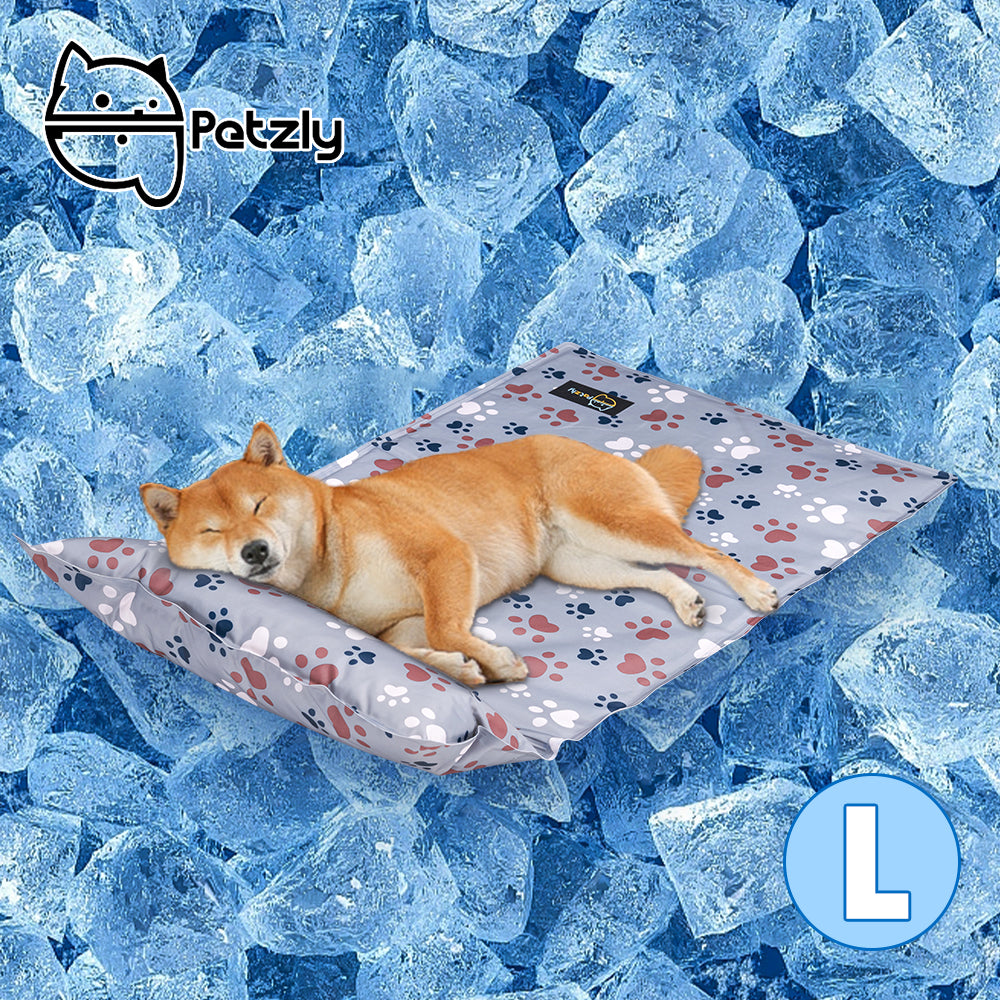 Petzly Pet Cool Gel Mat Dog Cat Bed Non-Toxic Cooling Dog Summer Pad 70x115CM - Sunyee