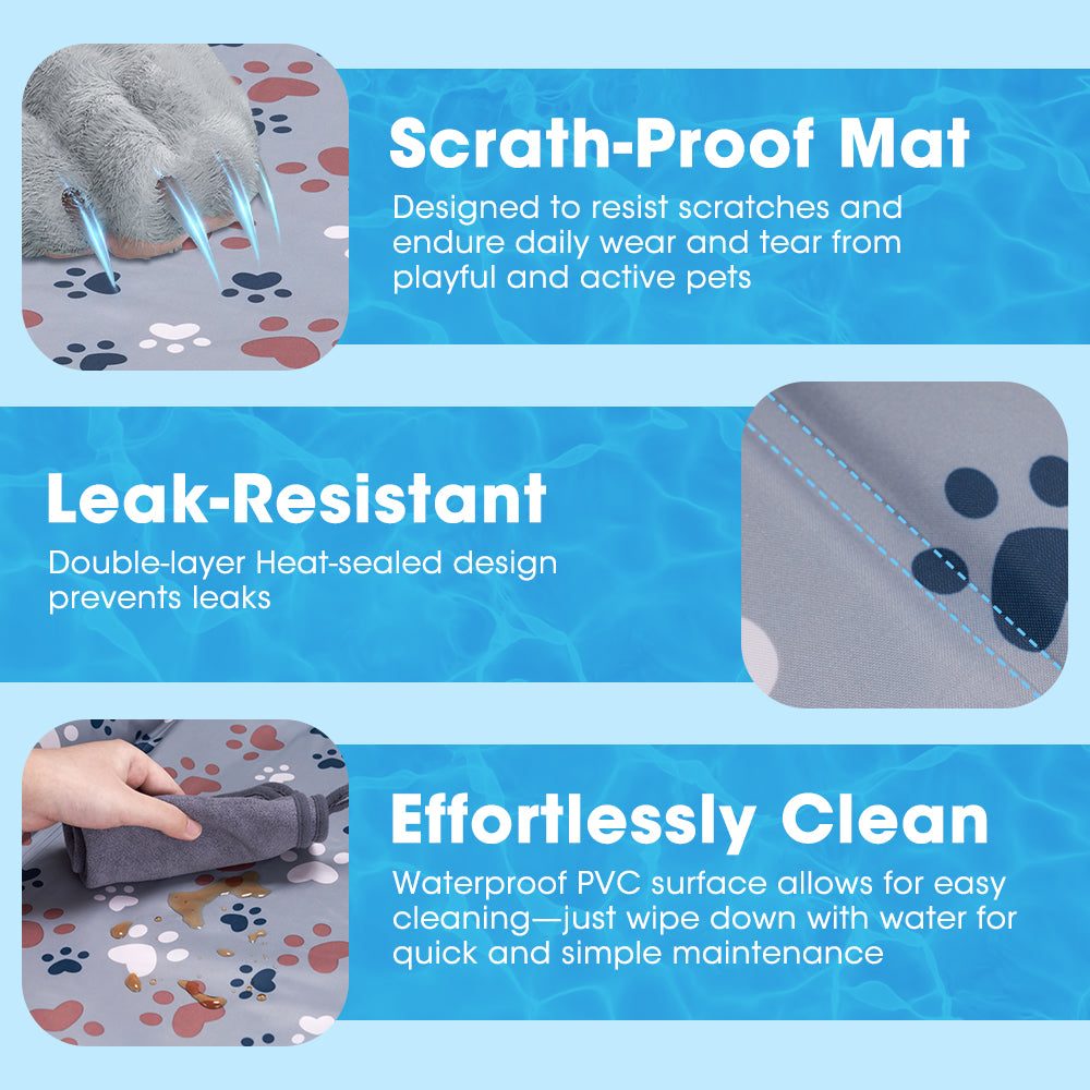 Petzly Pet Cool Gel Mat Dog Cat Bed Non-Toxic Cooling Dog Summer Pad 70x115CM - Sunyee